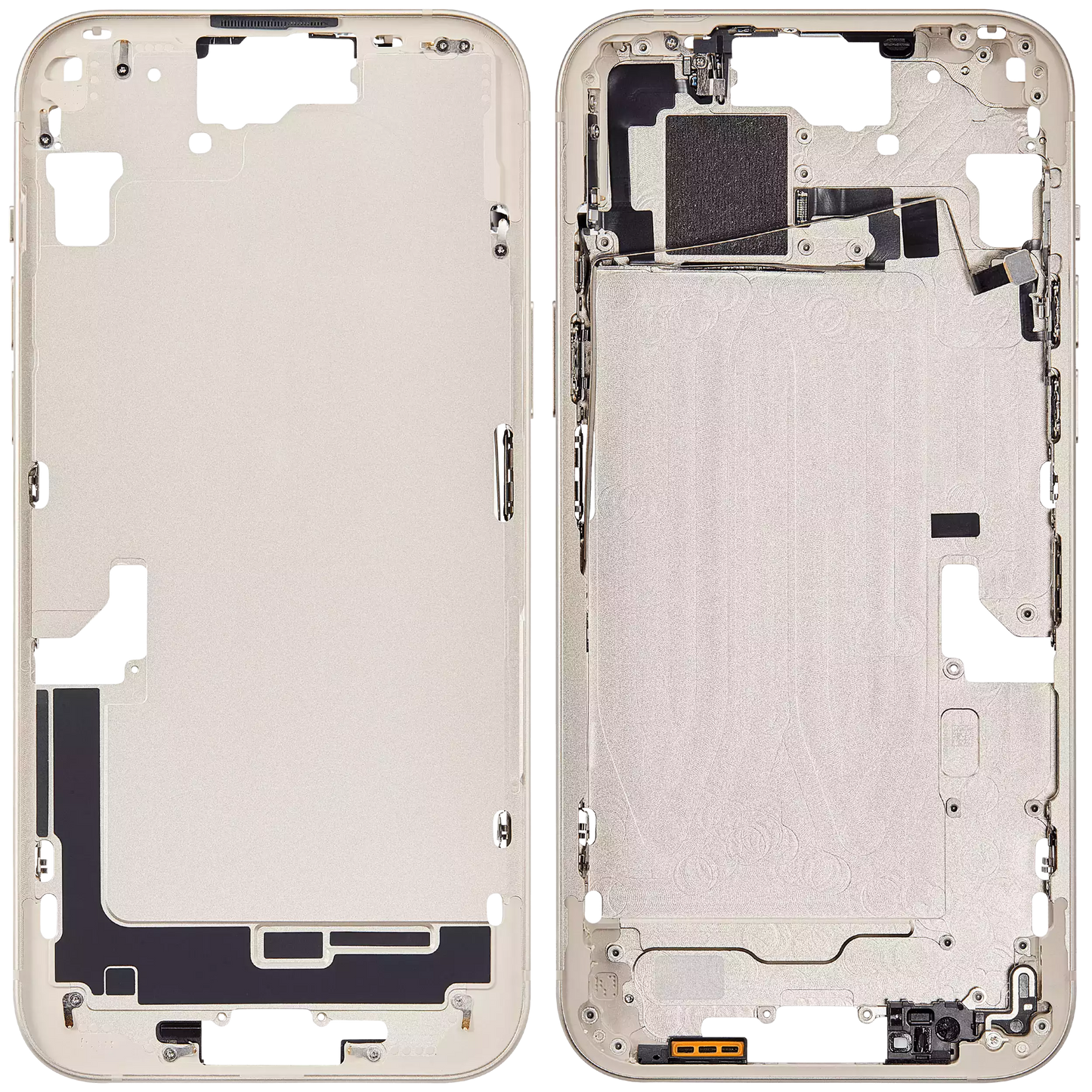 Mid-Frame Housing W/ Small Parts For iPhone 15 Plus (EU / Global Version) (Aftermarket Plus) (Yellow)