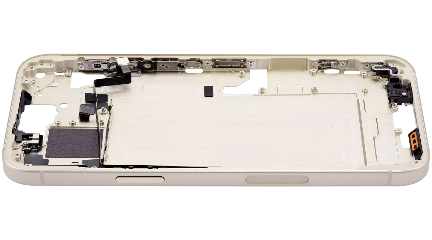Mid-Frame Housing W/ Small Parts For iPhone 15 Plus (EU / Global Version) (Aftermarket Plus) (Yellow)
