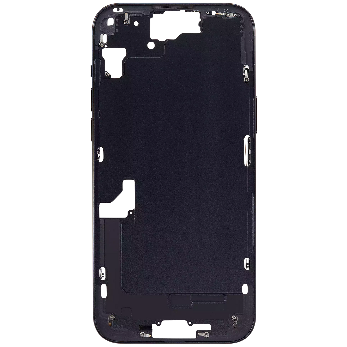 Mid-Frame Housing W/ Small Parts For iPhone 15 Plus (US Version) (Aftermarket Plus) (Black)