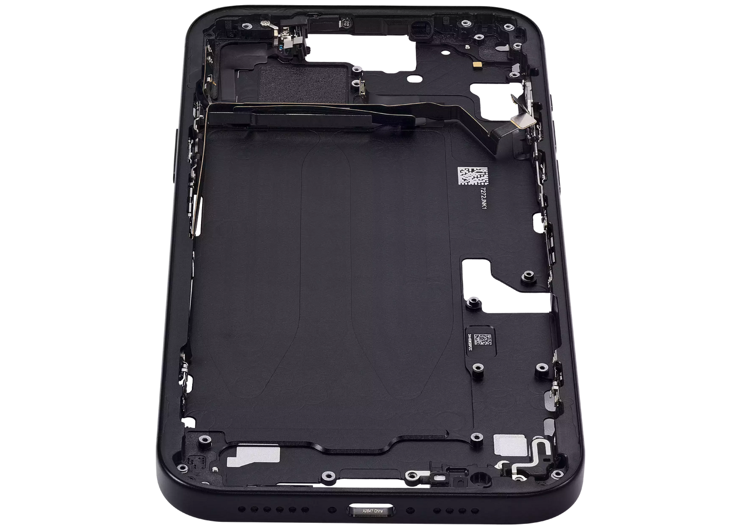 Mid-Frame Housing W/ Small Parts For iPhone 15 Plus (US Version) (Aftermarket Plus) (Black)