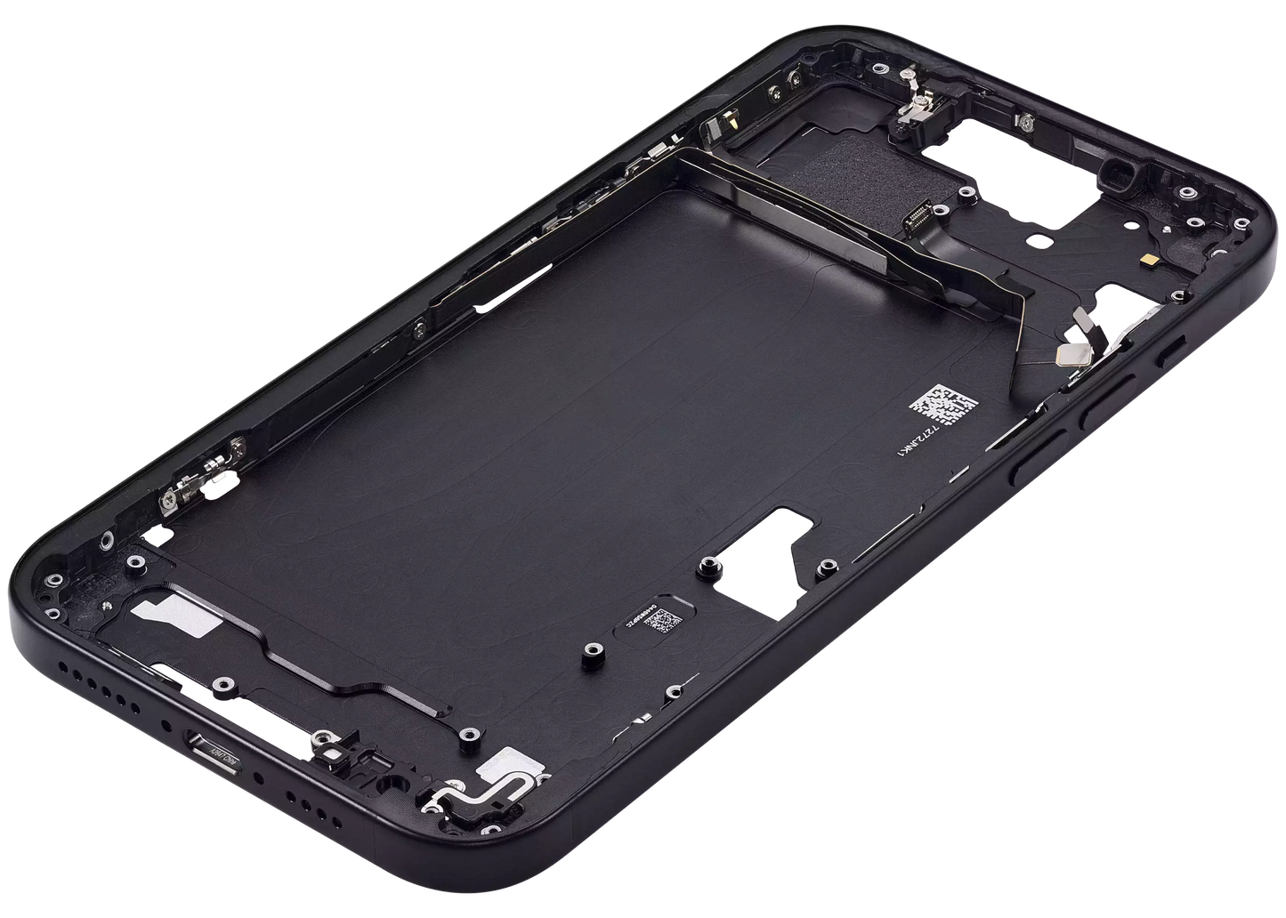Mid-Frame Housing W/ Small Parts For iPhone 15 Plus (US Version) (Aftermarket Plus) (Black)
