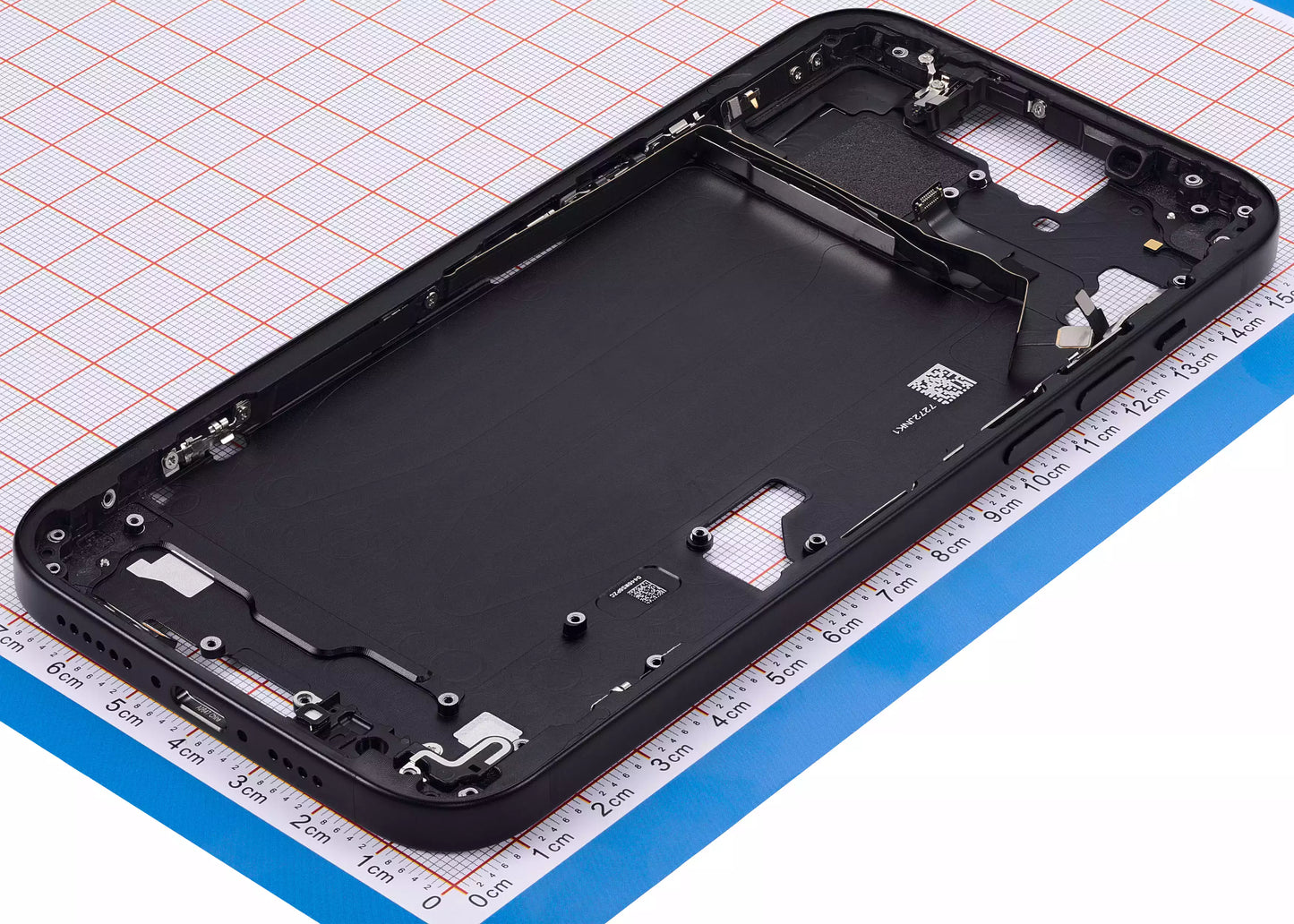 Mid-Frame Housing W/ Small Parts For iPhone 15 Plus (US Version) (Aftermarket Plus) (Black)