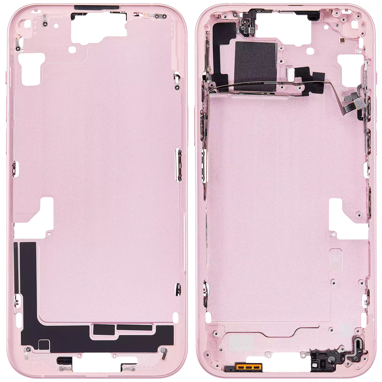 Mid-Frame Housing W/ Small Parts For iPhone 15 Plus (US Version) (Aftermarket Plus) (Pink)