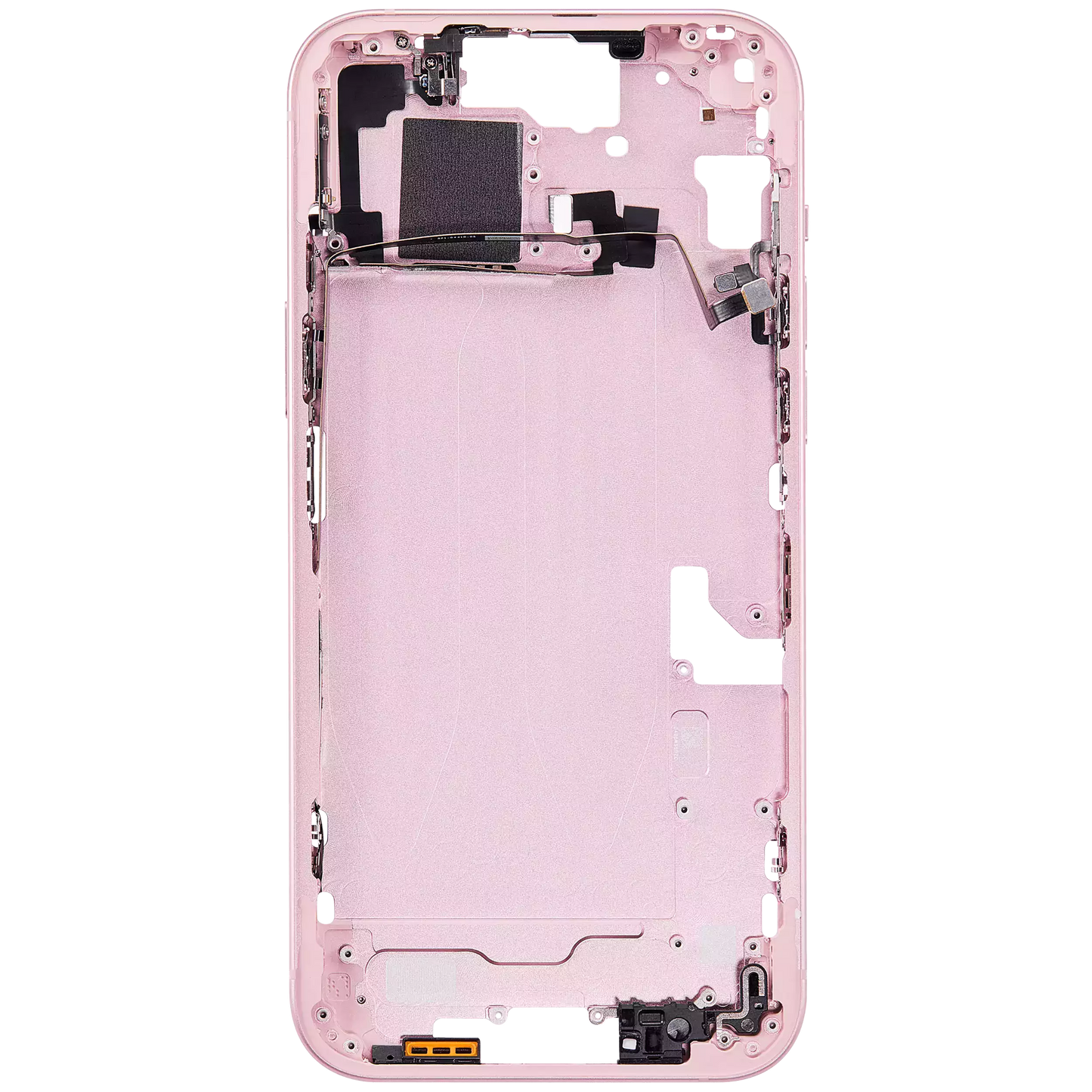 Mid-Frame Housing W/ Small Parts For iPhone 15 Plus (US Version) (Aftermarket Plus) (Pink)