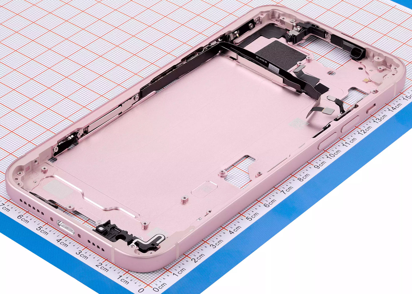 Mid-Frame Housing W/ Small Parts For iPhone 15 Plus (US Version) (Aftermarket Plus) (Pink)