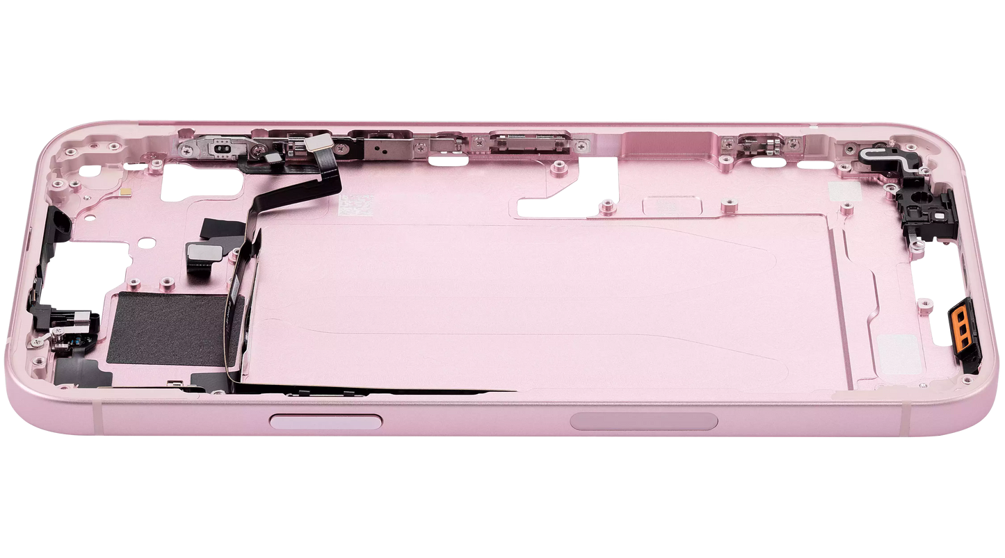 Mid-Frame Housing W/ Small Parts For iPhone 15 Plus (US Version) (Aftermarket Plus) (Pink)