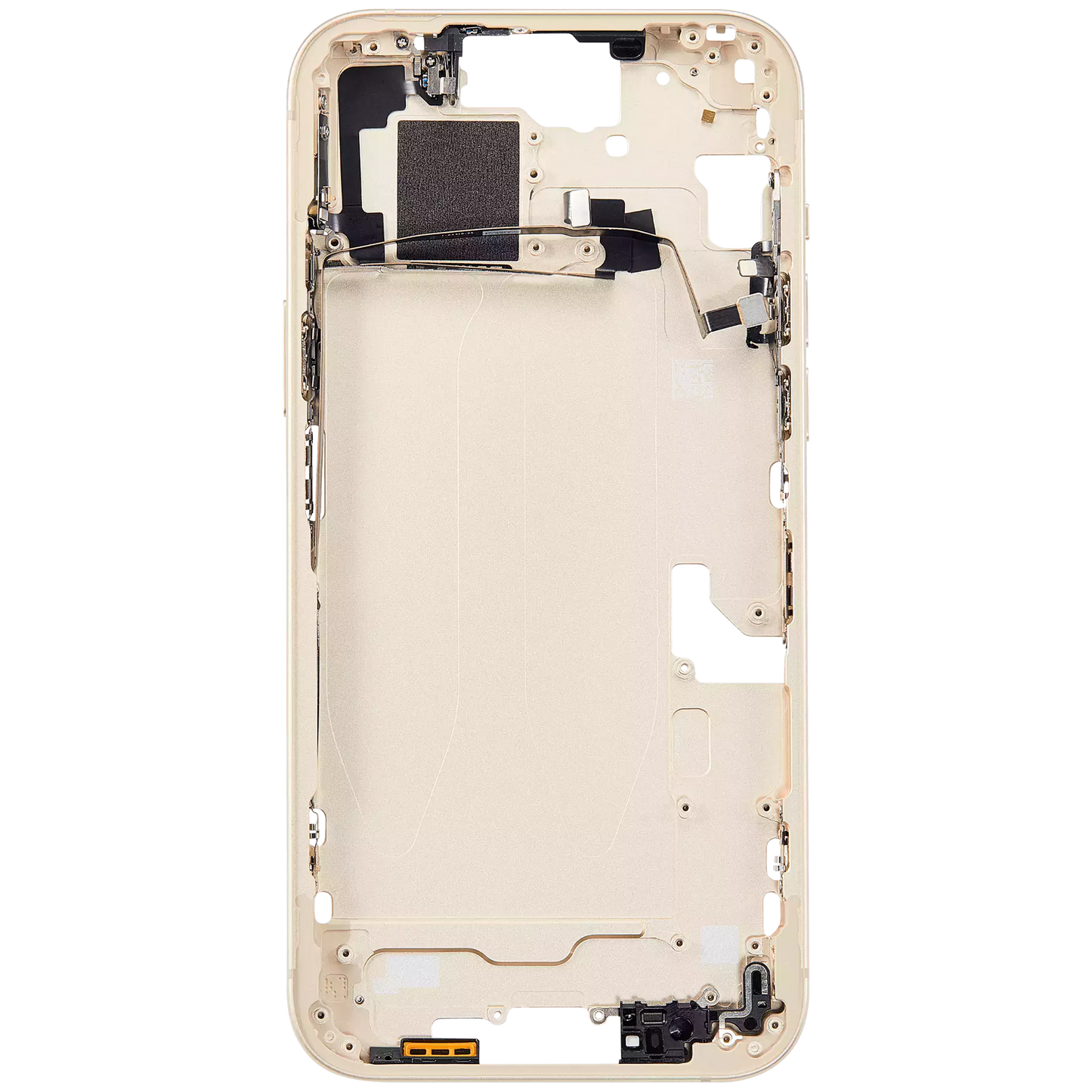 Mid-Frame Housing W/ Small Parts For iPhone 15 Plus (US Version) (Aftermarket Plus) (Yellow)