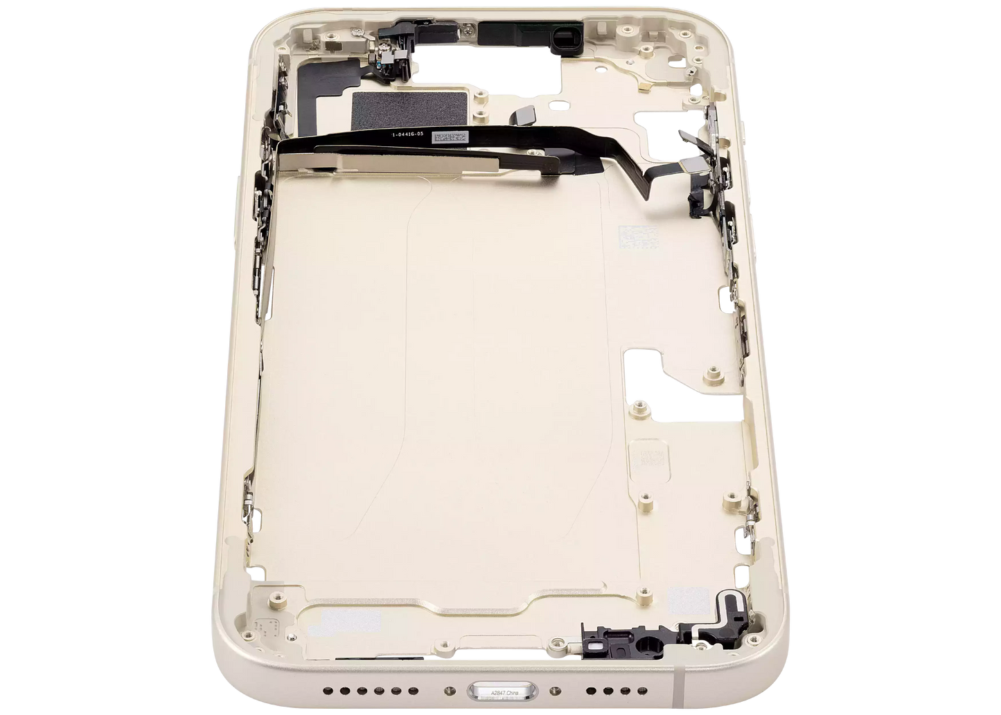 Mid-Frame Housing W/ Small Parts For iPhone 15 Plus (US Version) (Aftermarket Plus) (Yellow)