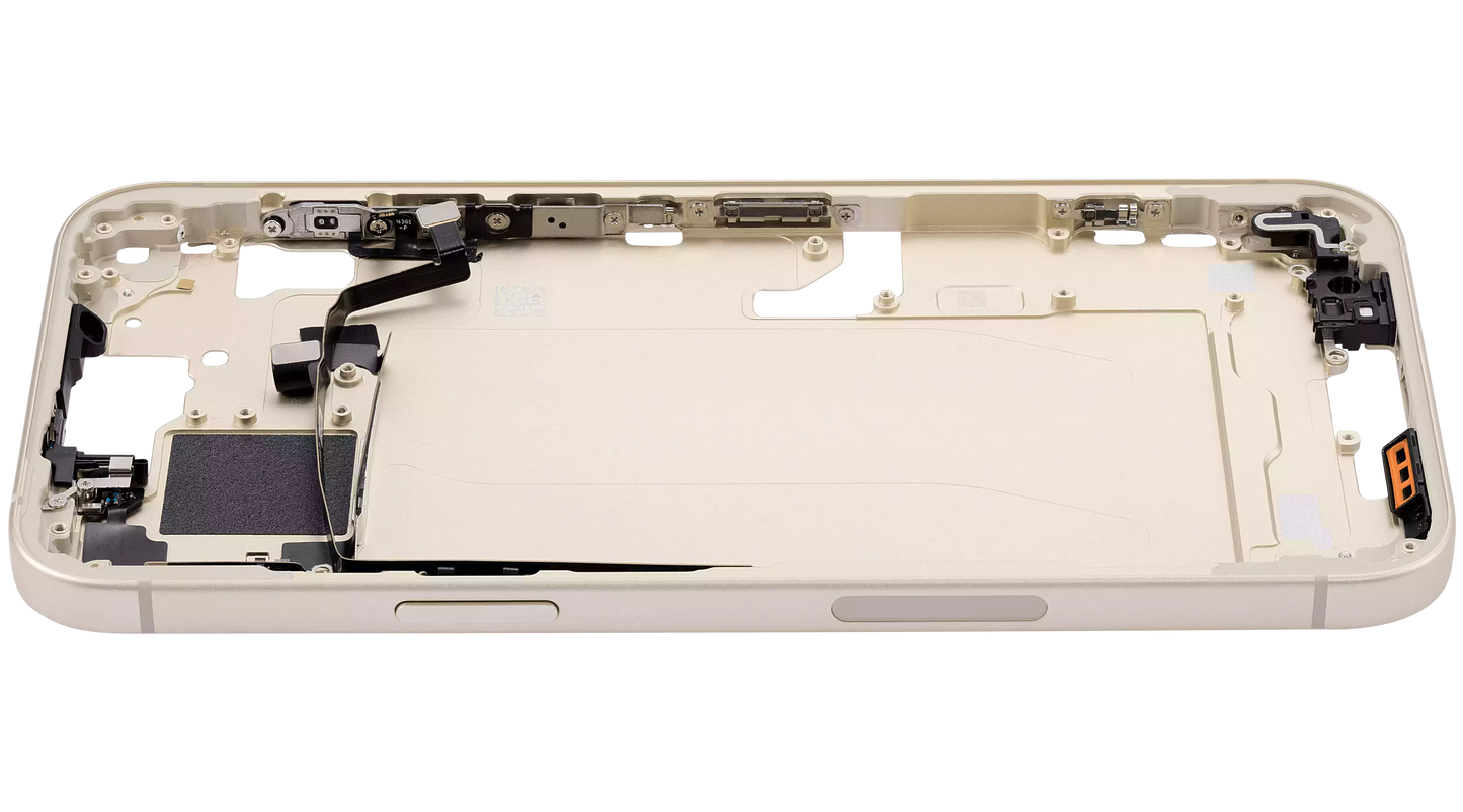 Mid-Frame Housing W/ Small Parts For iPhone 15 Plus (US Version) (Aftermarket Plus) (Yellow)