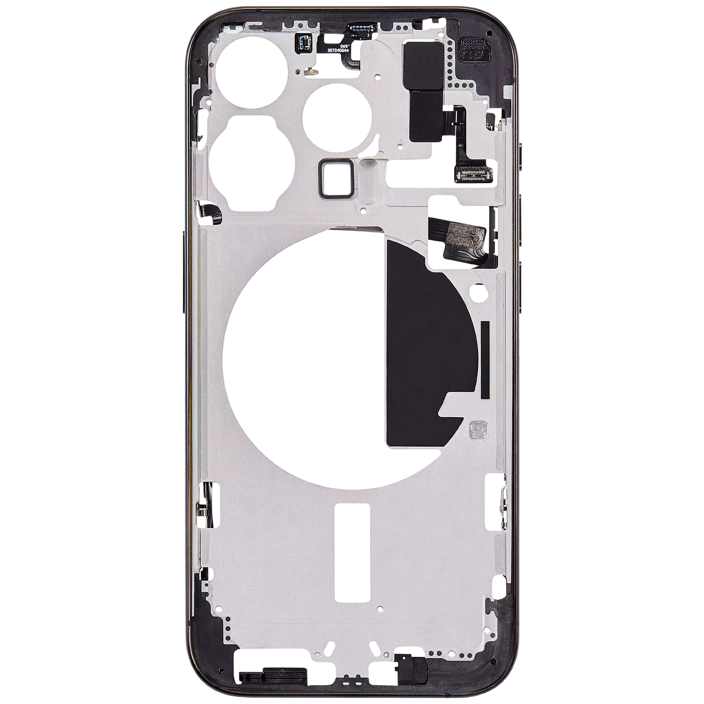 Mid-Frame Housing W/ Small Parts For iPhone 15 Pro (EU / Global Version) (Aftermarket Plus) (Black Titanium)