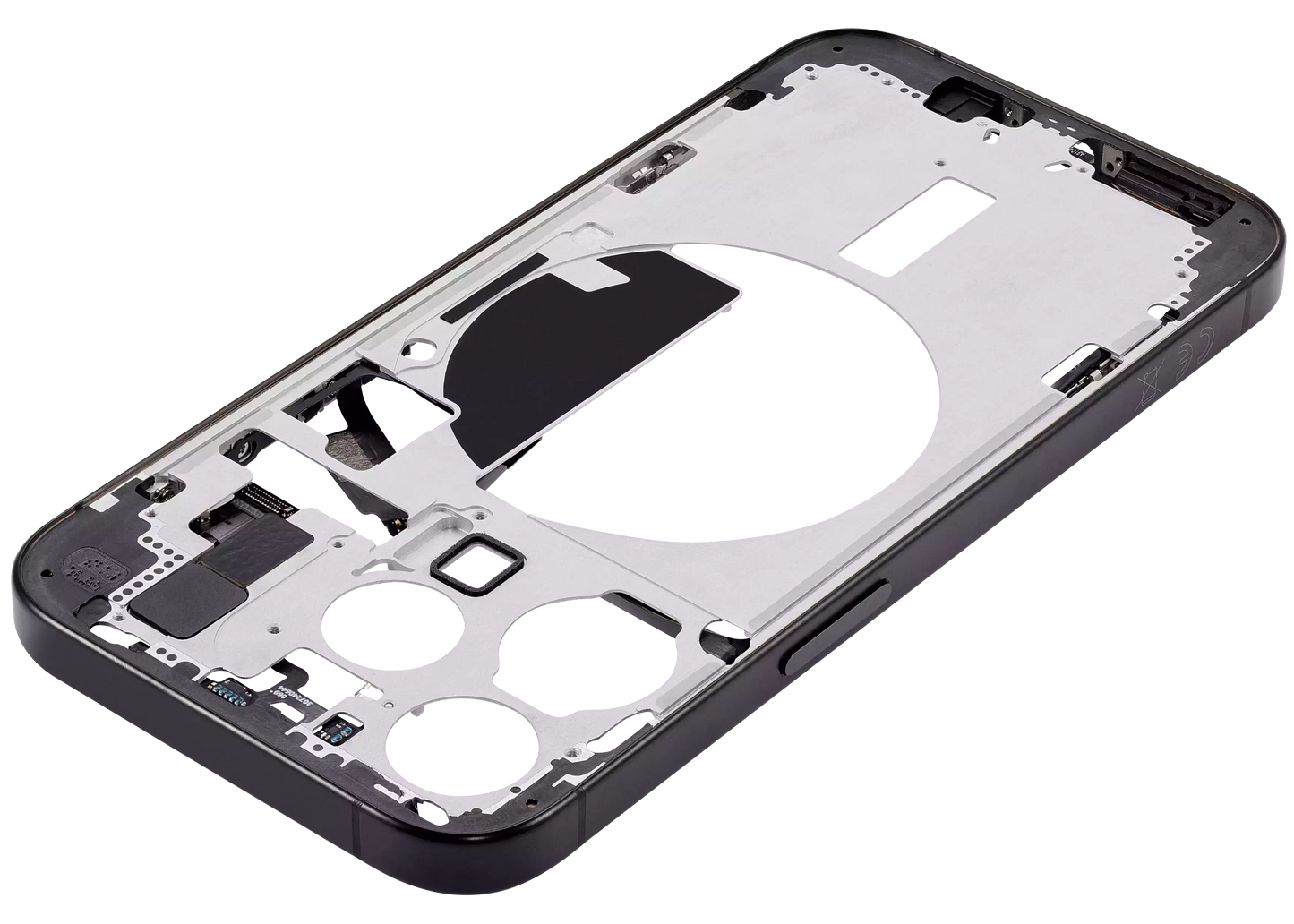 Mid-Frame Housing W/ Small Parts For iPhone 15 Pro (EU / Global Version) (Aftermarket Plus) (Black Titanium)