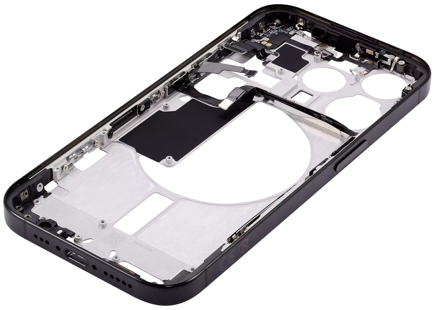 Mid-Frame Housing W/ Small Parts For iPhone 15 Pro (EU / Global Version) (Aftermarket Plus) (Black Titanium)