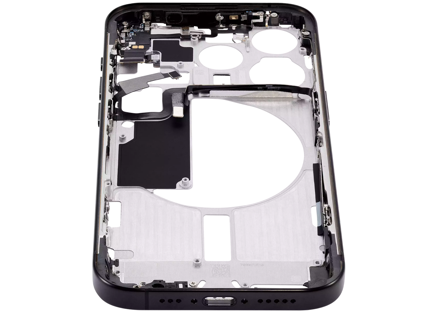 Mid-Frame Housing W/ Small Parts For iPhone 15 Pro (EU / Global Version) (Aftermarket Plus) (Black Titanium)