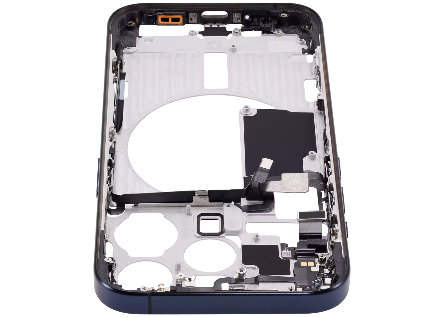 Mid-Frame Housing W/ Small Parts For iPhone 15 Pro (EU / Global Version) (Aftermarket Plus) (Blue Titanium)