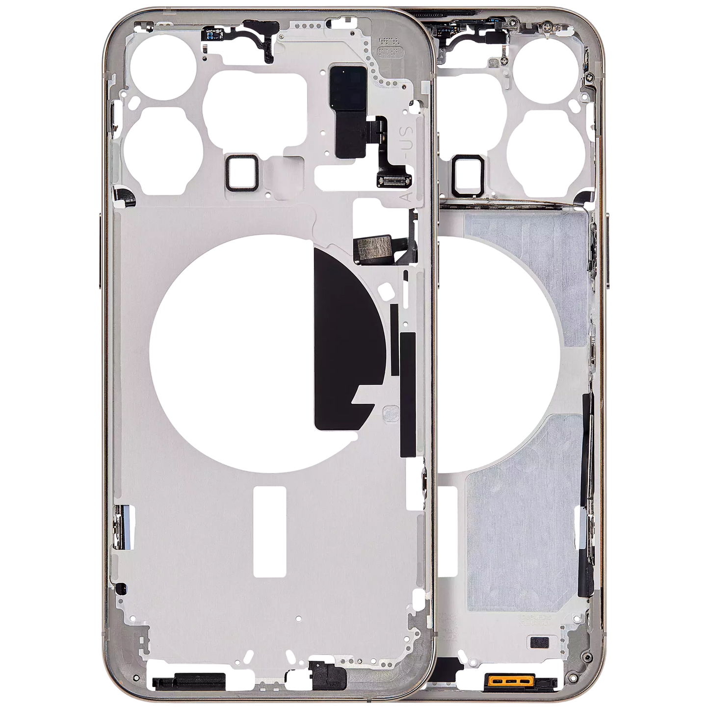 Mid-Frame Housing W/ Small Parts For iPhone 15 Pro Max (US Version) (Aftermarket Plus) (Natural Titanium)