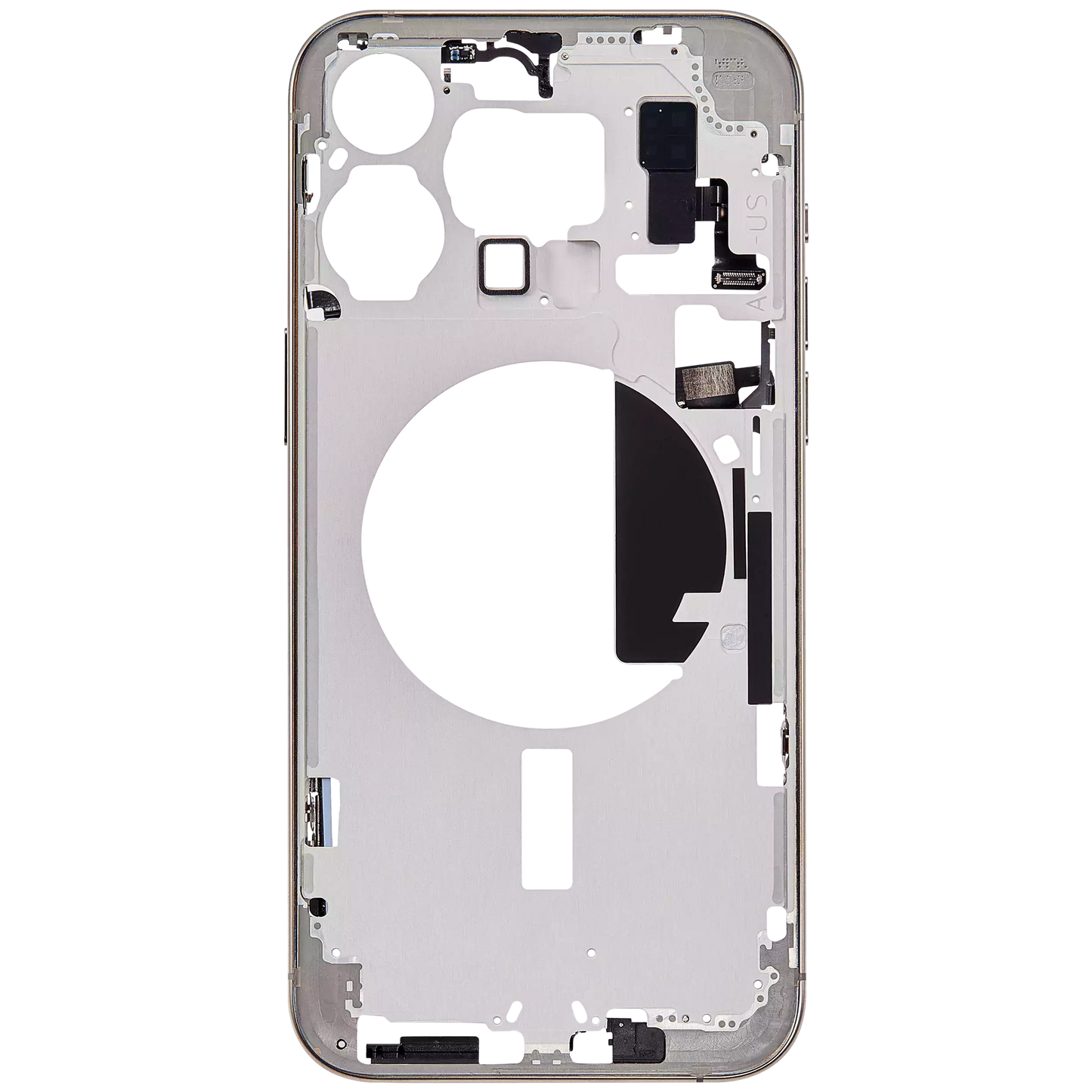 Mid-Frame Housing W/ Small Parts For iPhone 15 Pro Max (US Version) (Aftermarket Plus) (Natural Titanium)