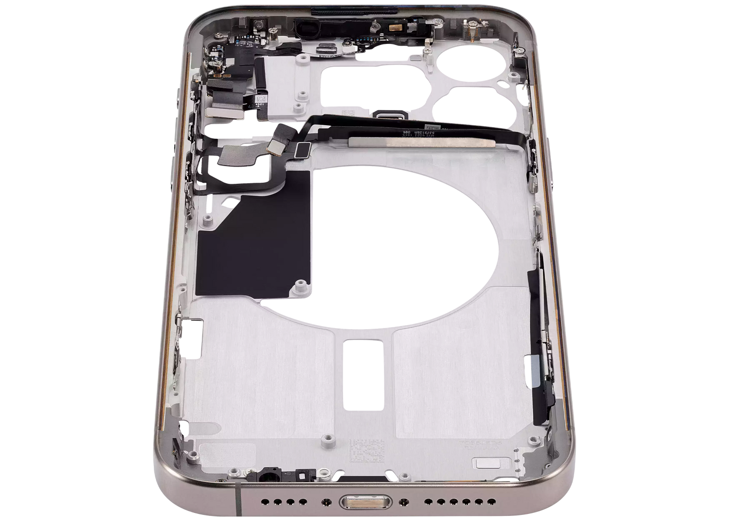 Mid-Frame Housing W/ Small Parts For iPhone 15 Pro Max (US Version) (Aftermarket Plus) (Natural Titanium)