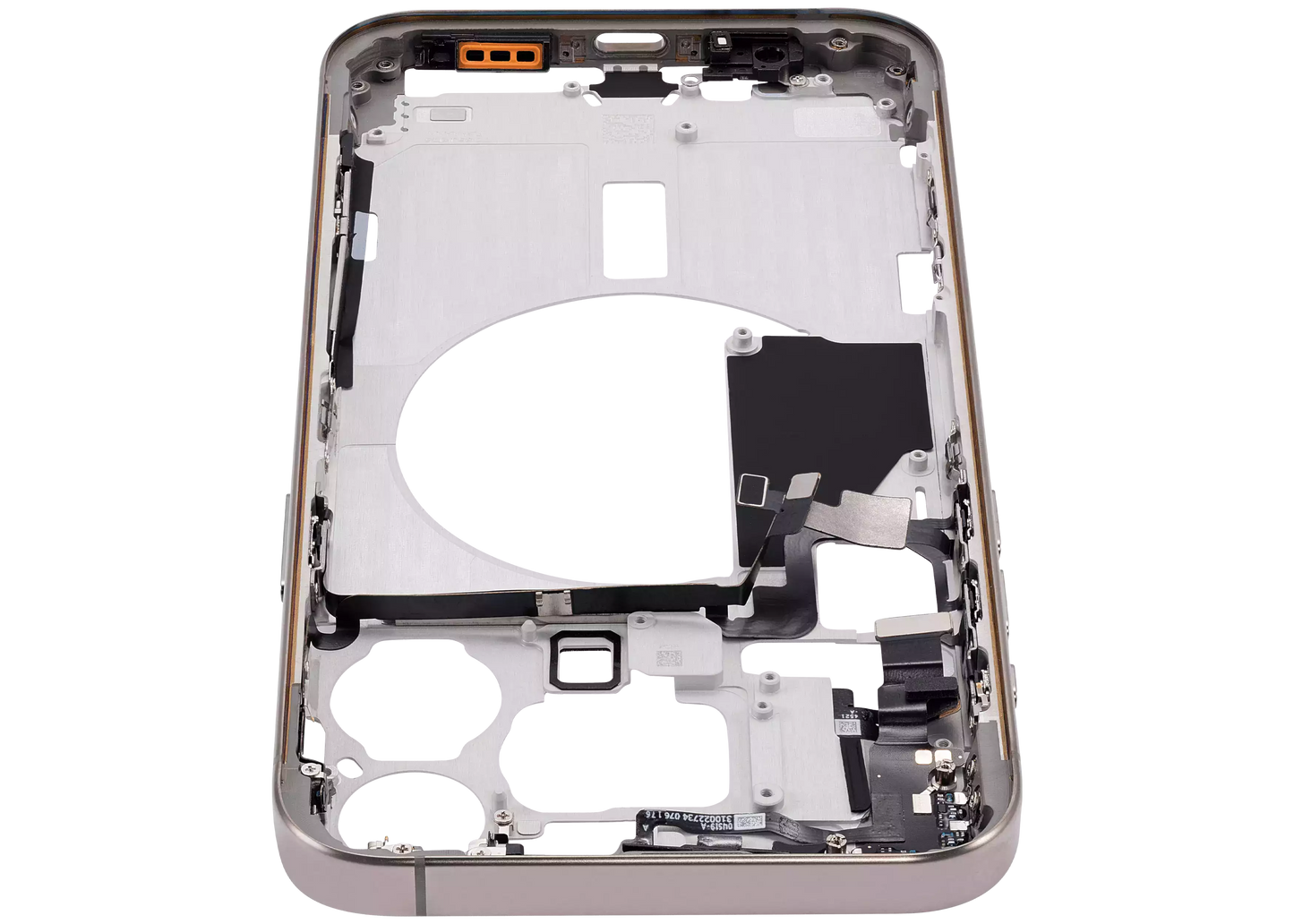 Mid-Frame Housing W/ Small Parts For iPhone 15 Pro Max (US Version) (Aftermarket Plus) (Natural Titanium)