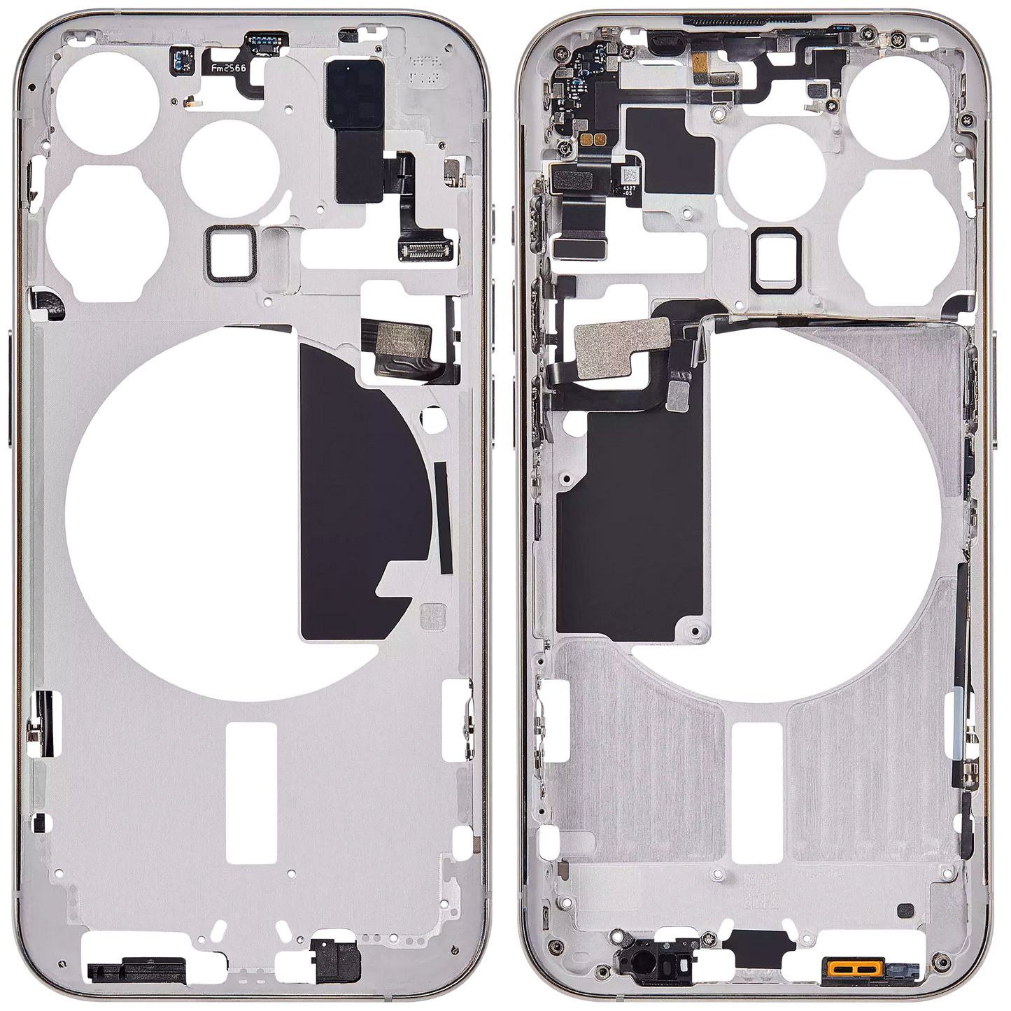 Mid-Frame Housing W/ Small Parts For iPhone 15 Pro (EU / Global Version) (Aftermarket Plus) (Natural Titanium)