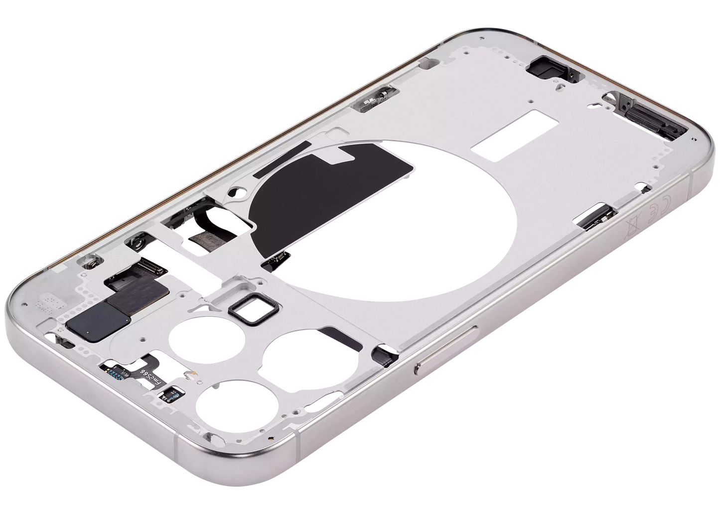 Mid-Frame Housing W/ Small Parts For iPhone 15 Pro (EU / Global Version) (Aftermarket Plus) (Natural Titanium)
