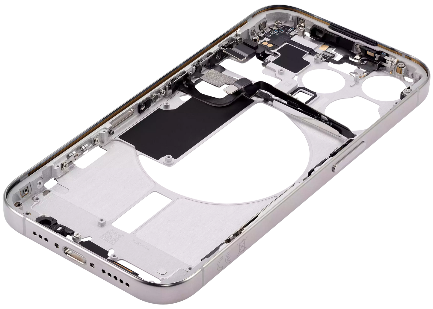 Mid-Frame Housing W/ Small Parts For iPhone 15 Pro (EU / Global Version) (Aftermarket Plus) (Natural Titanium)