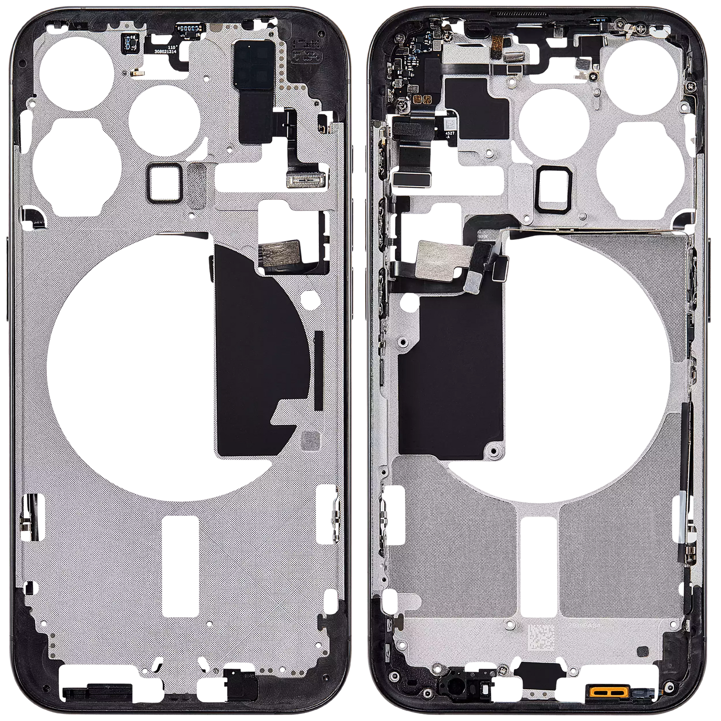 Mid-Frame Housing W/ Small Parts For iPhone 15 Pro (US Version) (Aftermarket Plus) (Black Titanium)