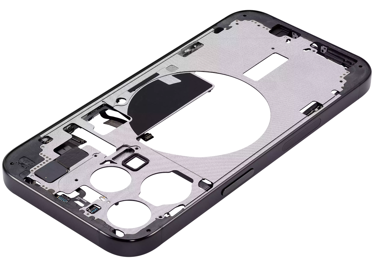 Mid-Frame Housing W/ Small Parts For iPhone 15 Pro (US Version) (Aftermarket Plus) (Black Titanium)