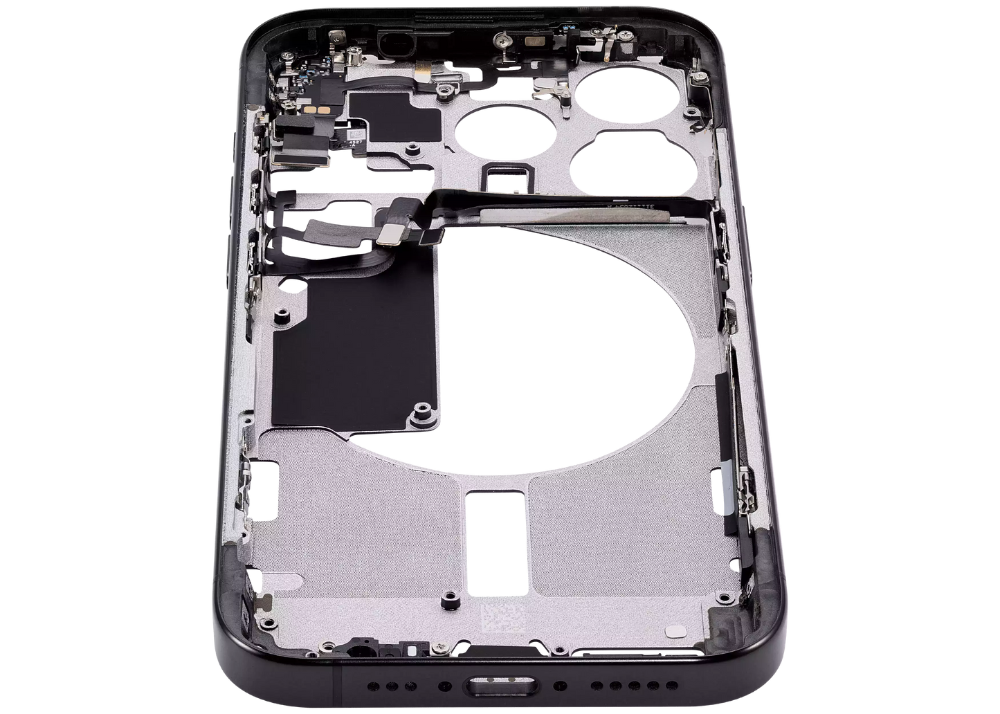 Mid-Frame Housing W/ Small Parts For iPhone 15 Pro (US Version) (Aftermarket Plus) (Black Titanium)