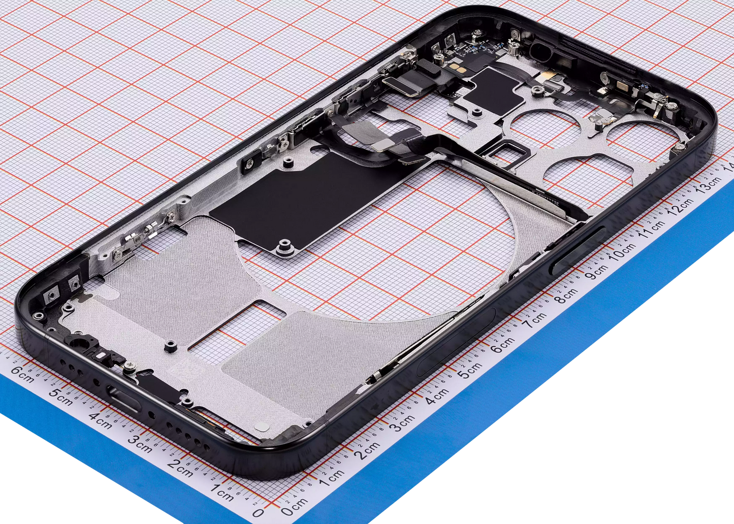 Mid-Frame Housing W/ Small Parts For iPhone 15 Pro (US Version) (Aftermarket Plus) (Black Titanium)