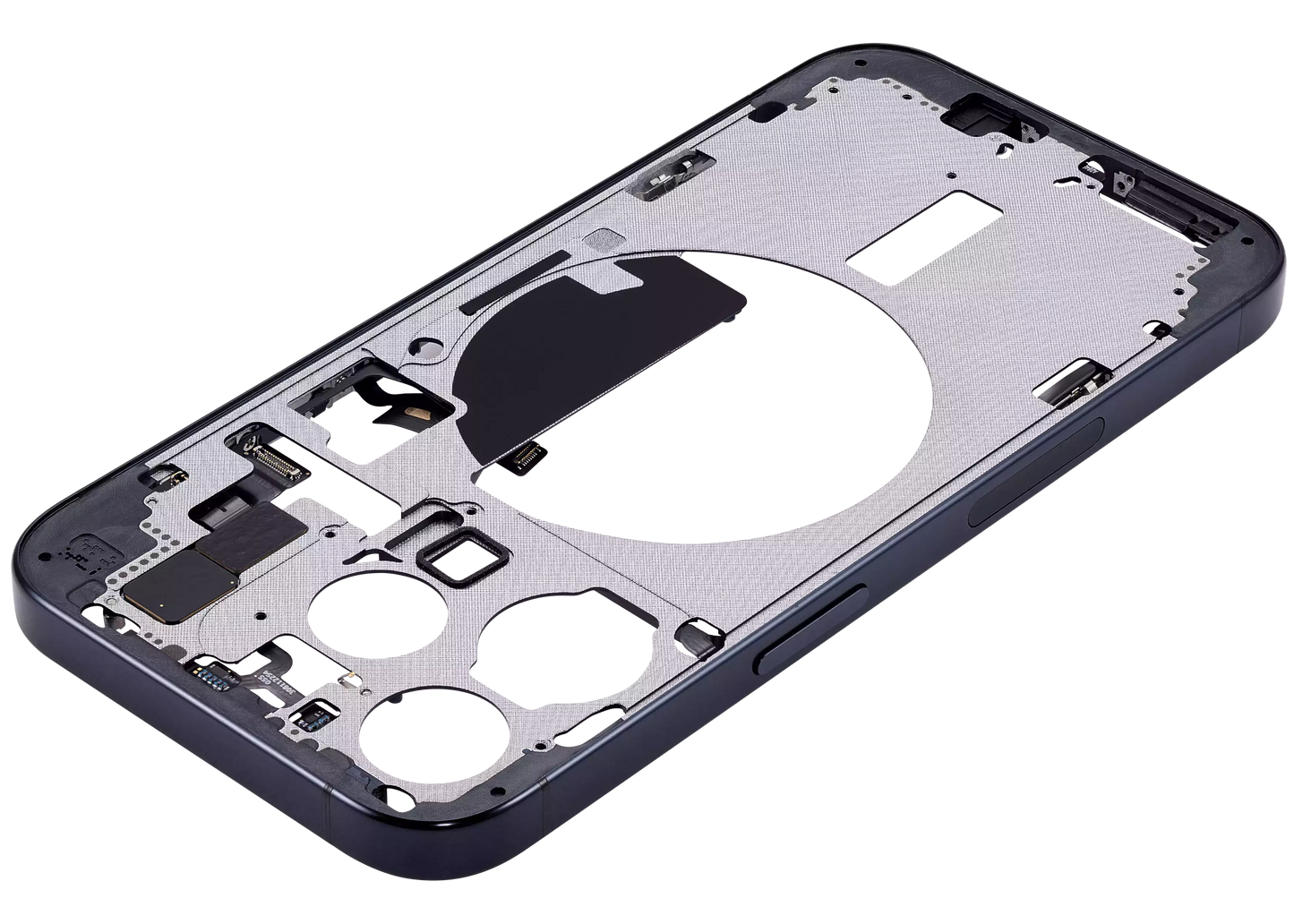 Mid-Frame Housing W/ Small Parts For iPhone 15 Pro (US Version) (Aftermarket Plus) (Blue Titanium)