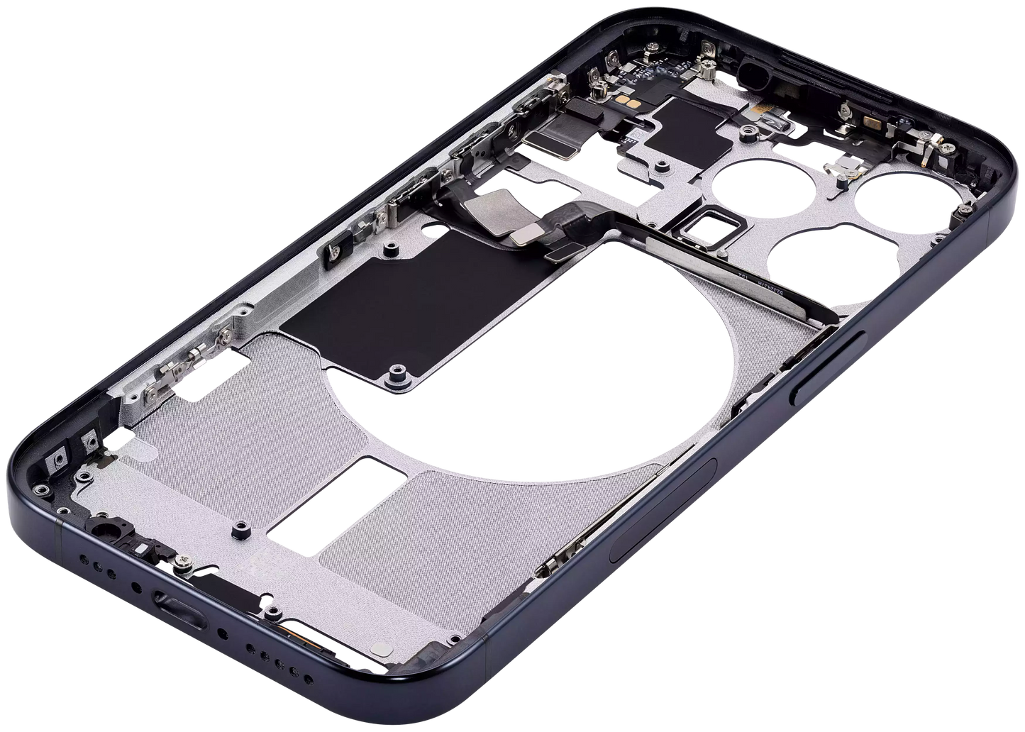 Mid-Frame Housing W/ Small Parts For iPhone 15 Pro (US Version) (Aftermarket Plus) (Blue Titanium)