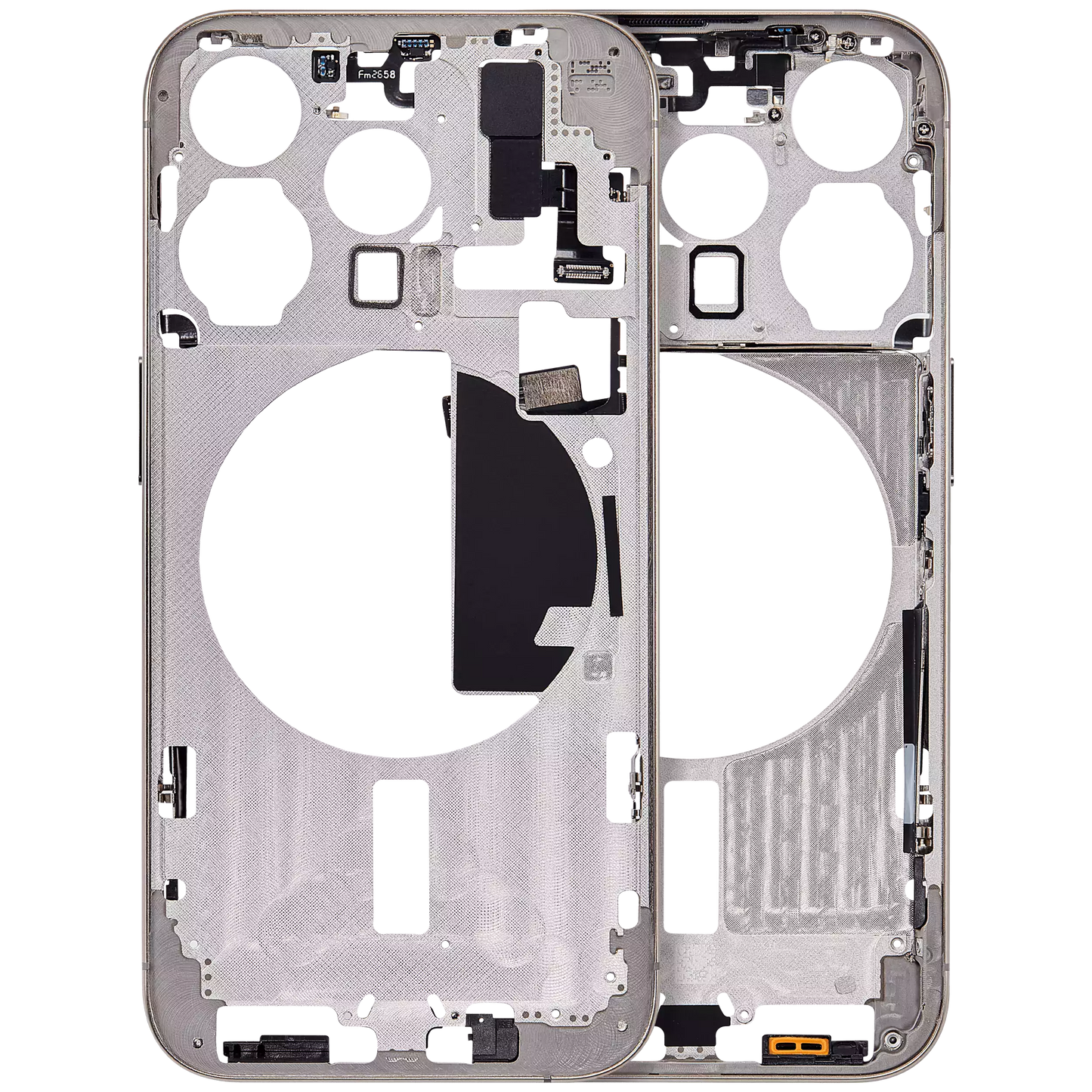 Mid-Frame Housing W/ Small Parts For iPhone 15 Pro (US Version) (Aftermarket Plus) (Natural Titanium)
