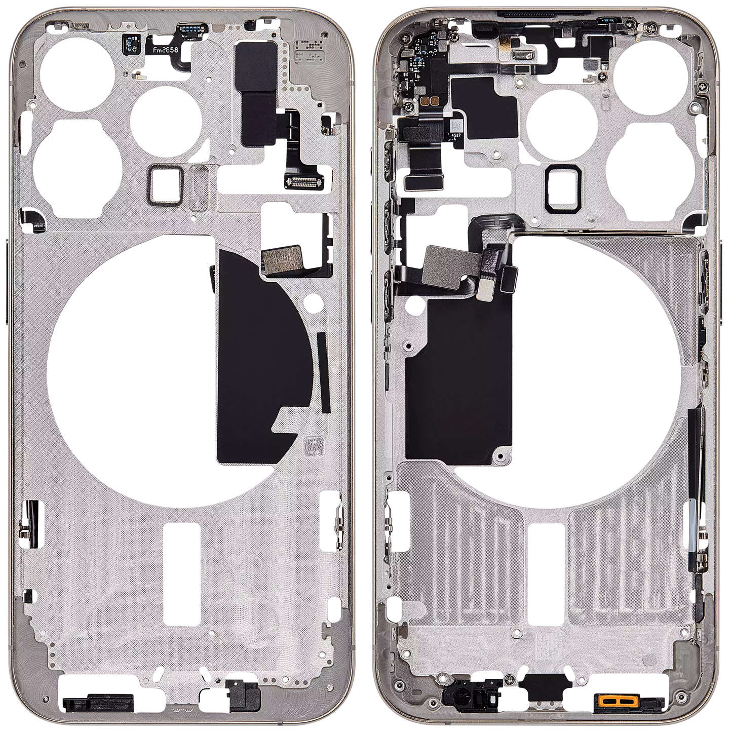 Mid-Frame Housing W/ Small Parts For iPhone 15 Pro (US Version) (Aftermarket Plus) (Natural Titanium)