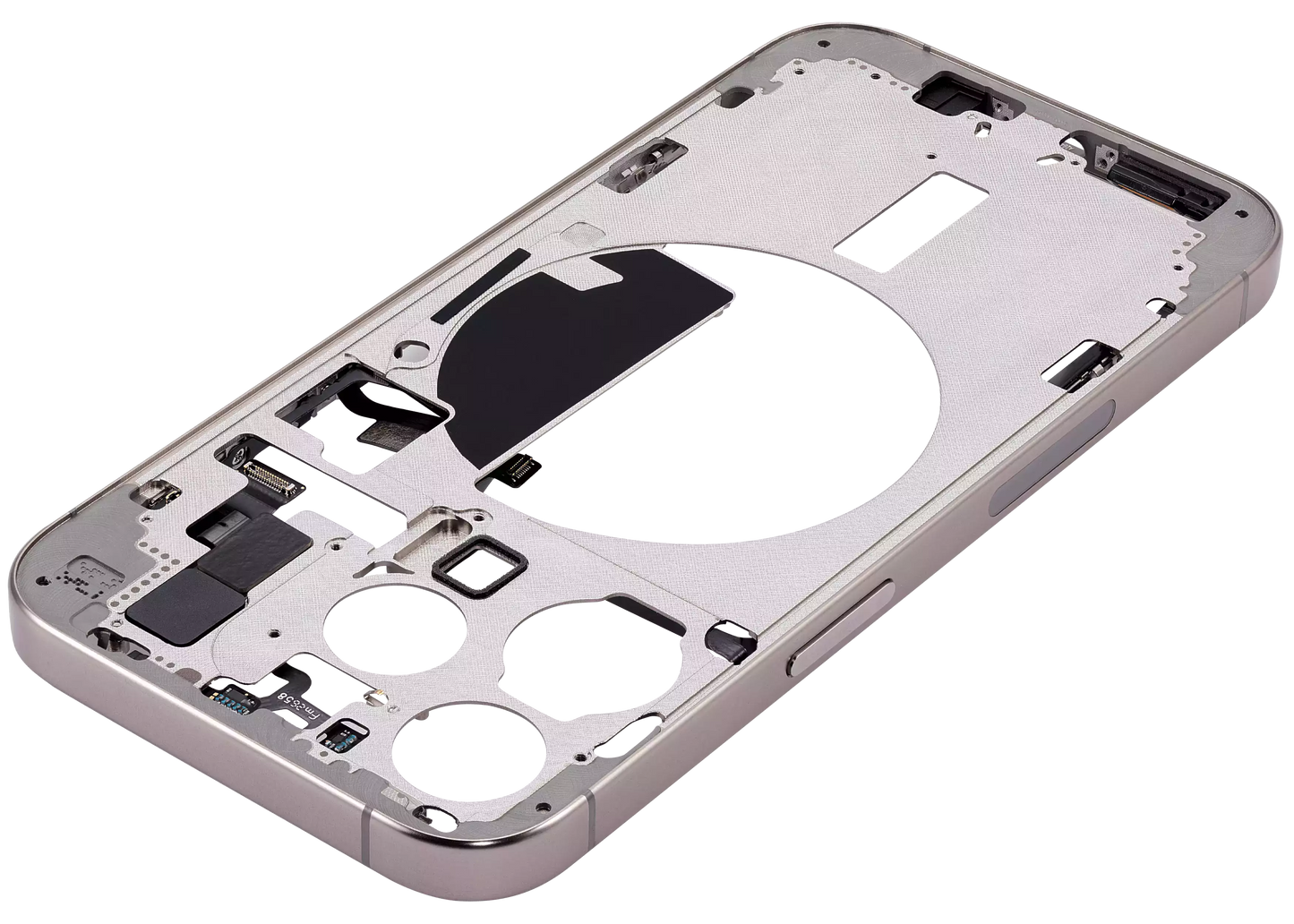 Mid-Frame Housing W/ Small Parts For iPhone 15 Pro (US Version) (Aftermarket Plus) (Natural Titanium)