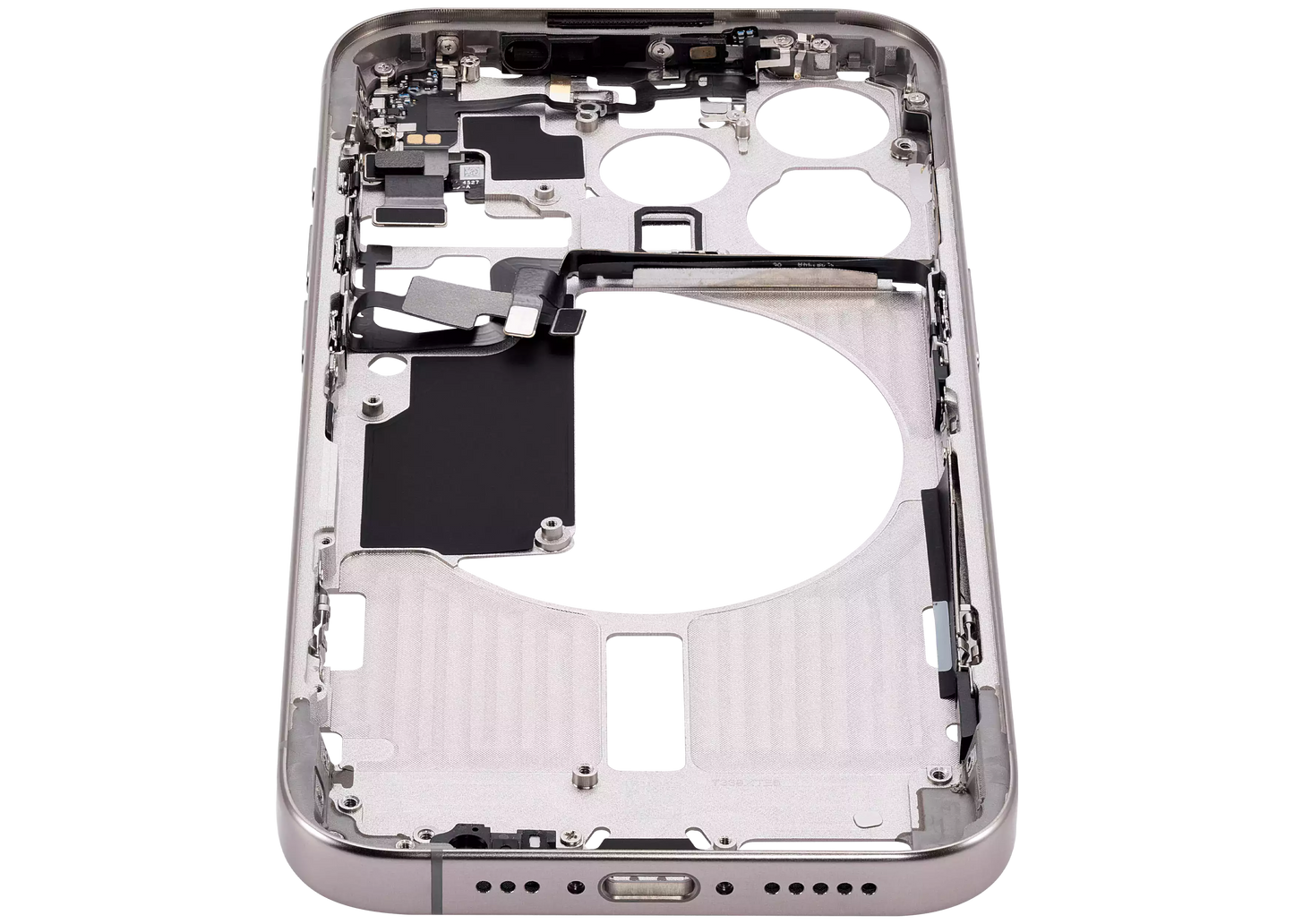 Mid-Frame Housing W/ Small Parts For iPhone 15 Pro (US Version) (Aftermarket Plus) (Natural Titanium)