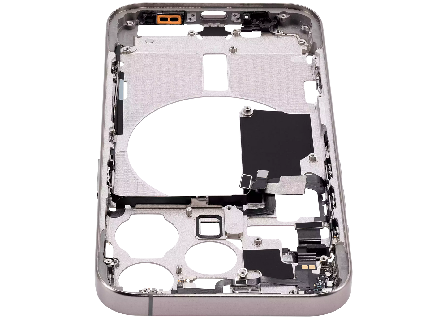 Mid-Frame Housing W/ Small Parts For iPhone 15 Pro (US Version) (Aftermarket Plus) (Natural Titanium)