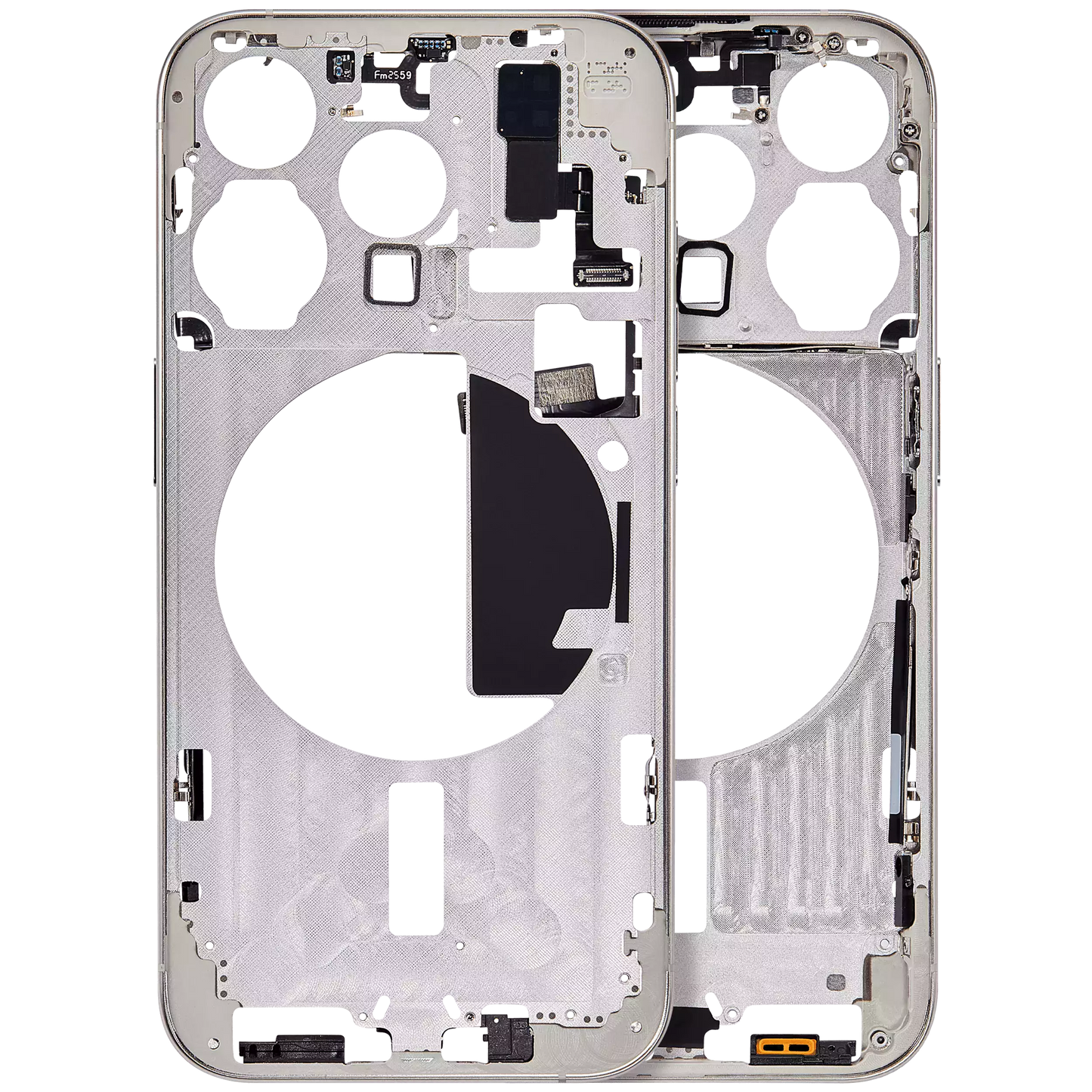 Mid-Frame Housing W/ Small Parts For iPhone 15 Pro (US Version) (Aftermarket Plus) (White Titanium)