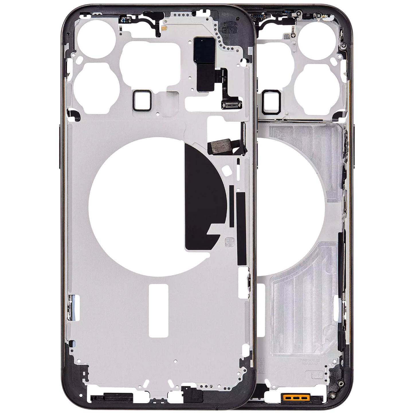 Mid-Frame Housing W/ Small Parts For iPhone 15 Pro Max (EU / Global Version) (Aftermarket Plus) (Black Titanium)