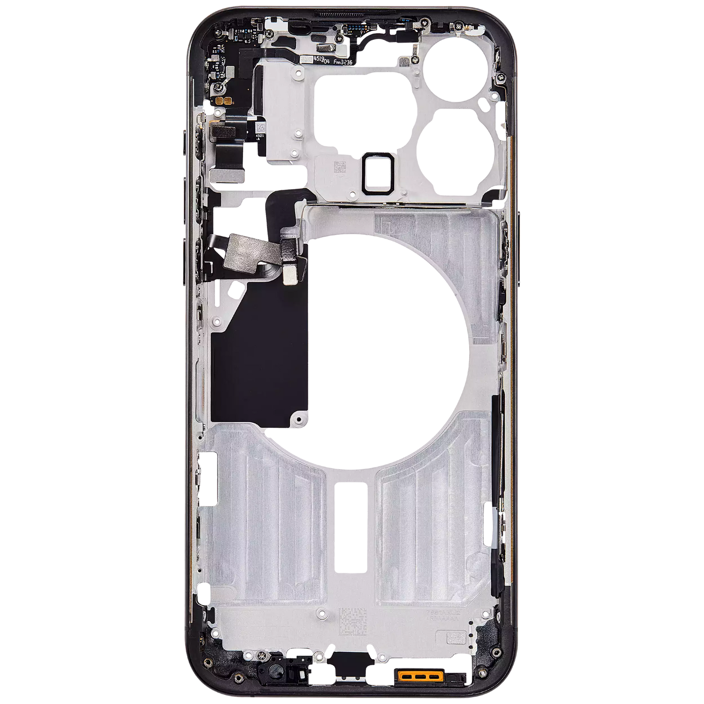 Mid-Frame Housing W/ Small Parts For iPhone 15 Pro Max (EU / Global Version) (Aftermarket Plus) (Black Titanium)
