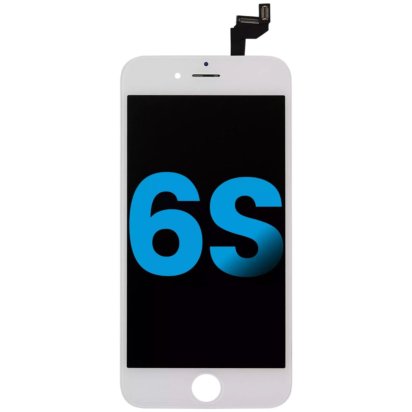 LCD Assembly With Steel Plate For iPhone 6S (Aftermarket) (White)