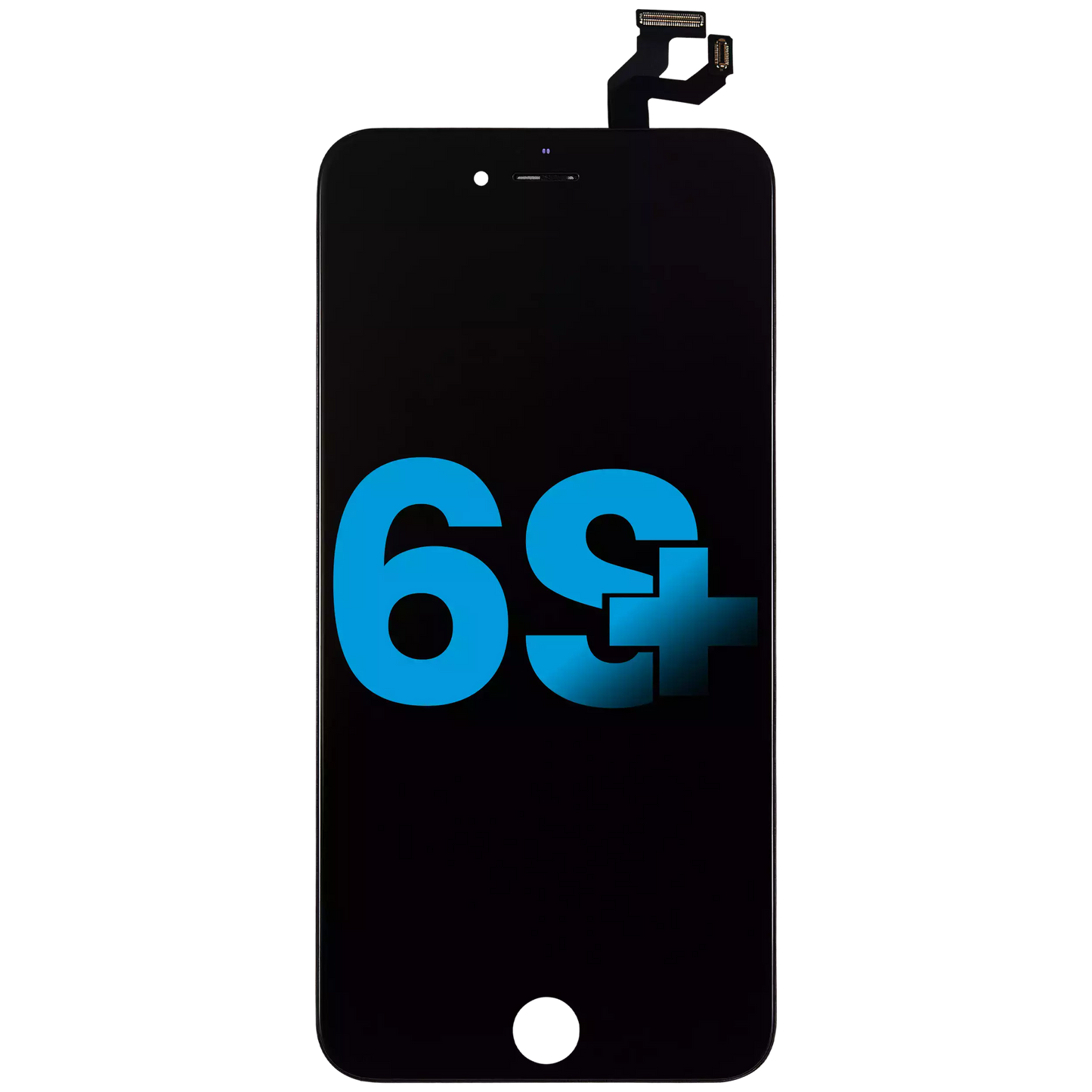 LCD Assembly With Steel Plate For iPhone 6S Plus (Aftermarket: AQ7) (Black)
