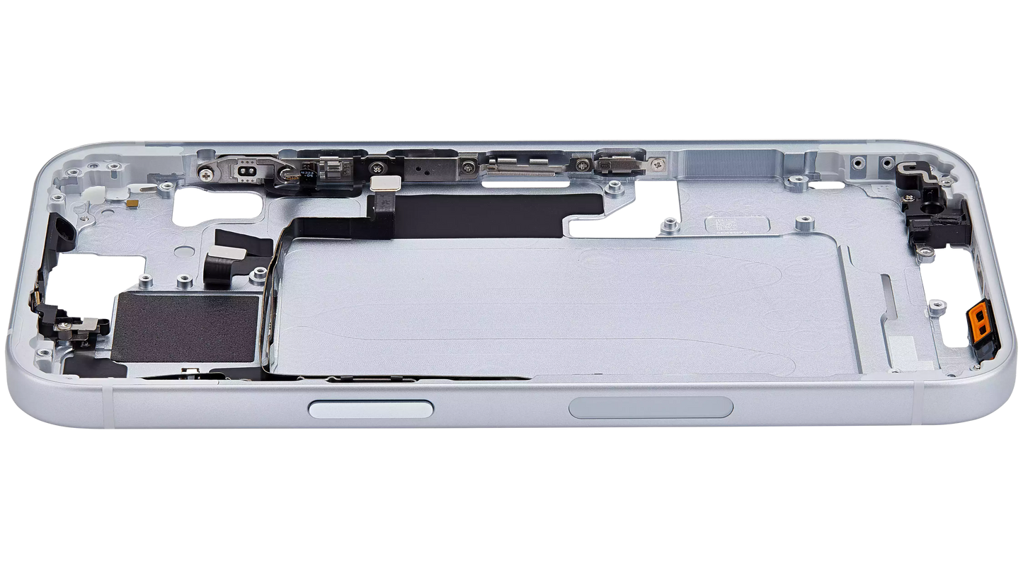 Mid-Frame Housing W/ Small Parts For iPhone 15 (US Version) (Aftermarket Plus) (Blue)
