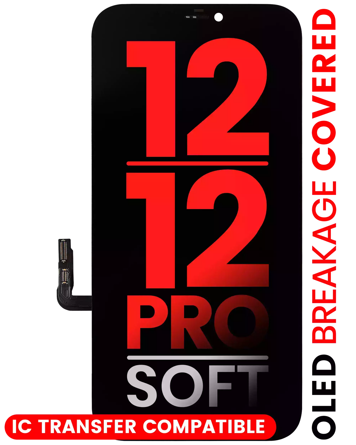 OLED Assembly For iPhone 12 / 12 Pro (Aftermarket Pro: XO7 Soft)