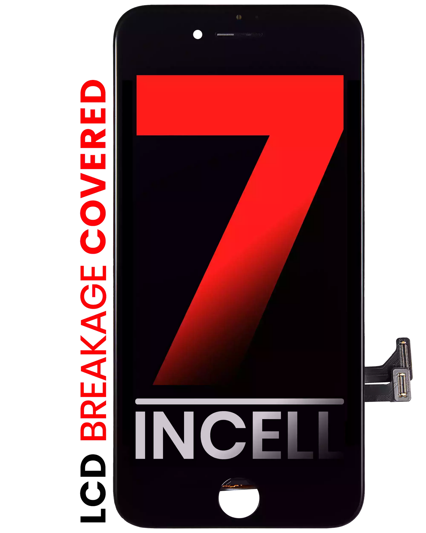 LCD Assembly With Steel Plate For iPhone 7 (Aftermarket Pro: XO7 Incell) (Black)