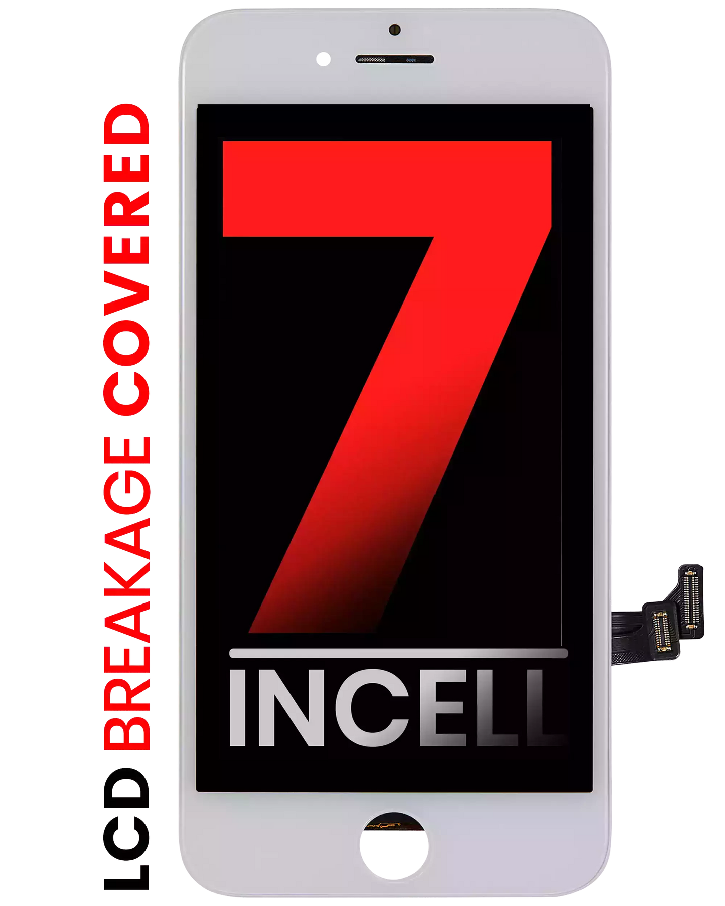 LCD Assembly With Steel Plate For iPhone 7 (Aftermarket Pro: XO7 Incell) (White)