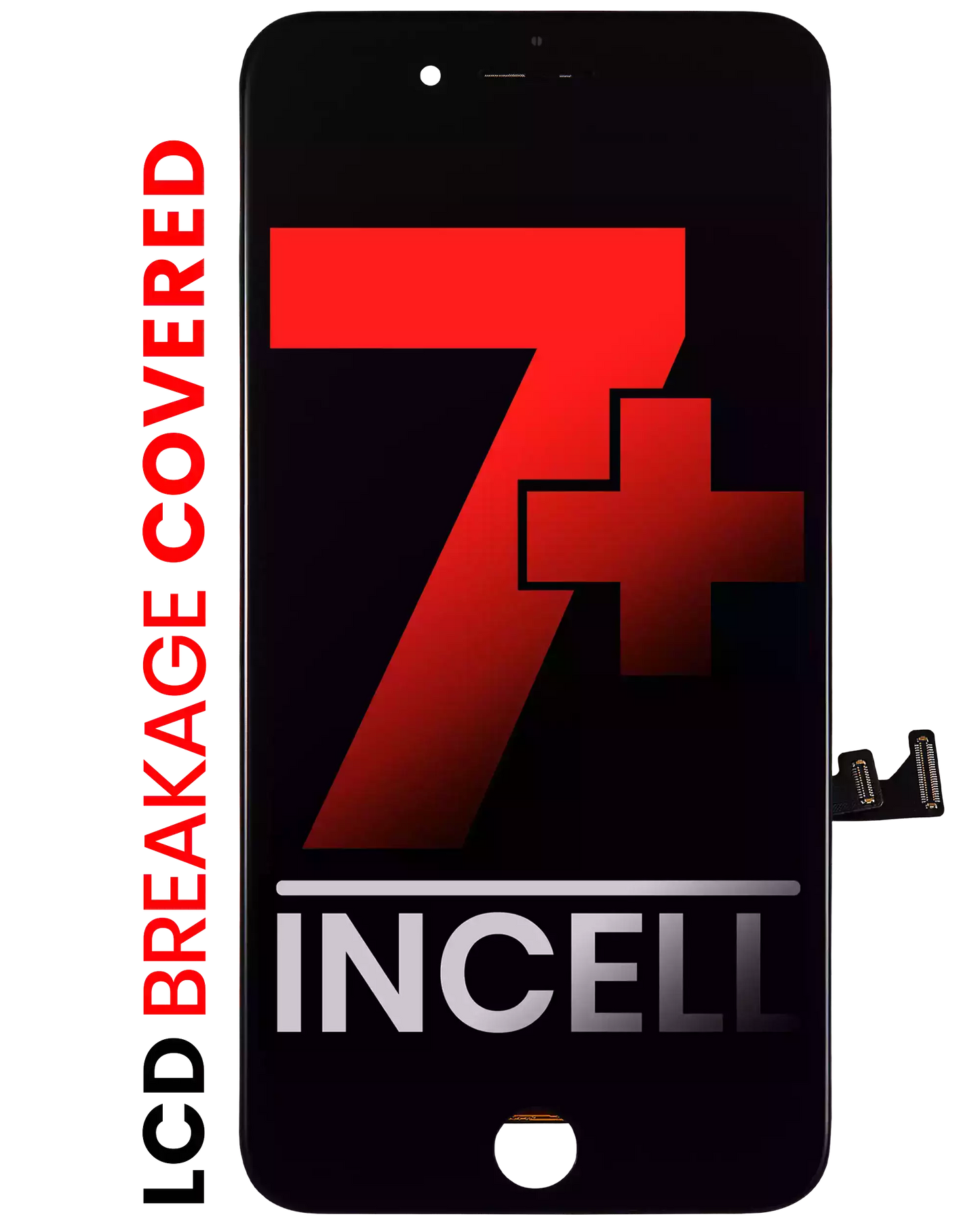 LCD Assembly With Steel Plate For iPhone 7 Plus (Aftermarket Pro: XO7 Incell) (Black)