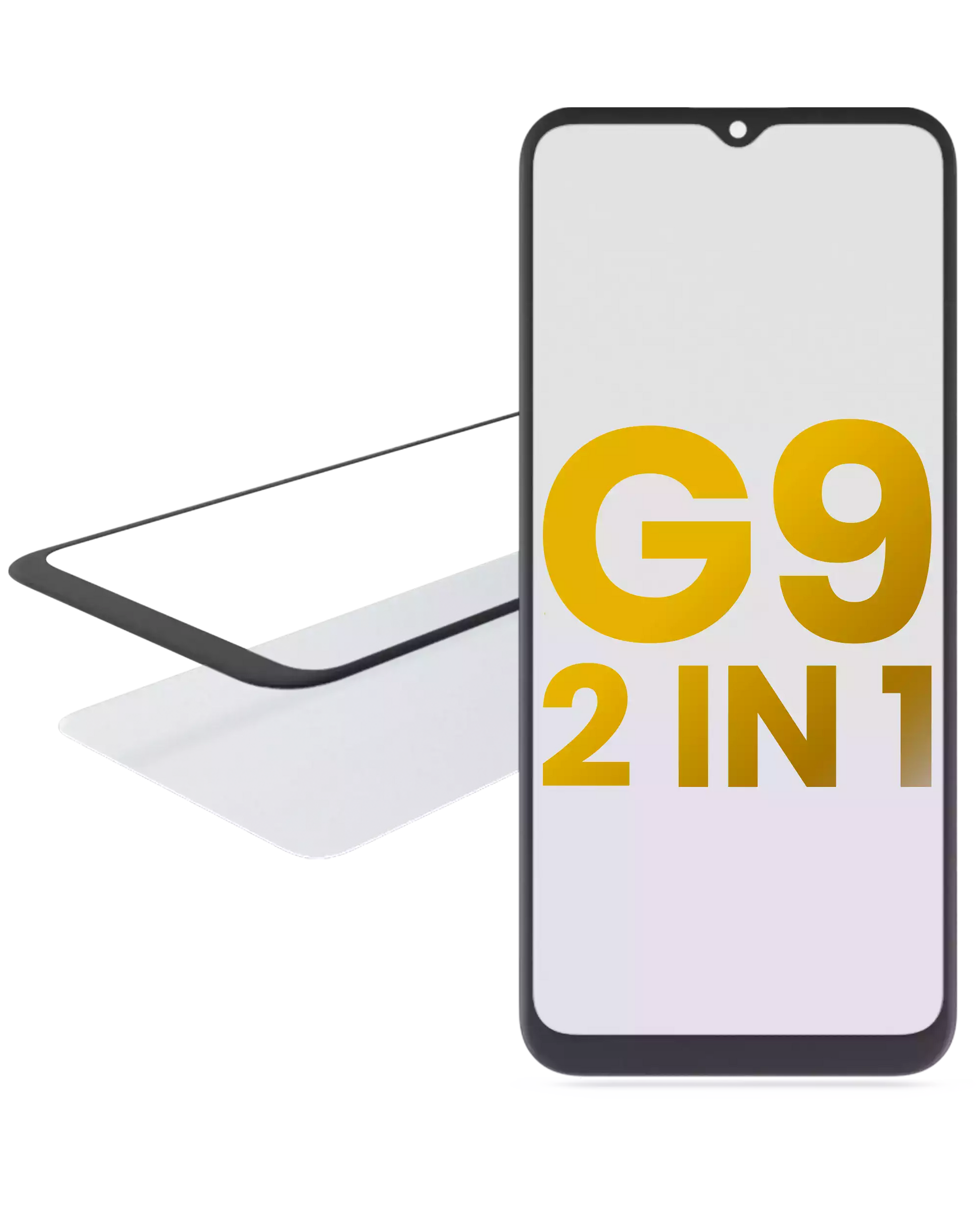 2 in 1 Front Glass With OCA Pre-Installed For Motorola Moto G9 (2020) replacement part for compatible Motorola phone, SKU 107082060757, product image 1