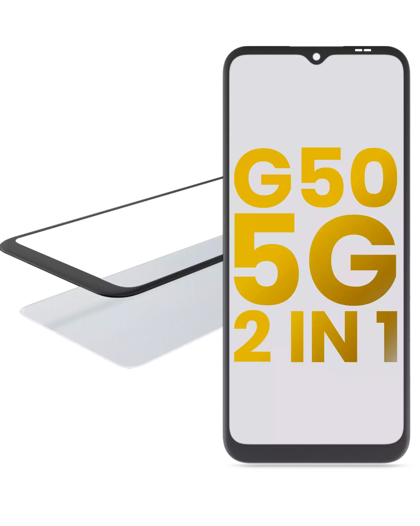 2 in 1 Front Glass With OCA Pre-Installed For Motorola Moto G50 5G (XT2149-1 / 2021) replacement part for compatible Motorola phone, SKU 107082060743, product image 1
