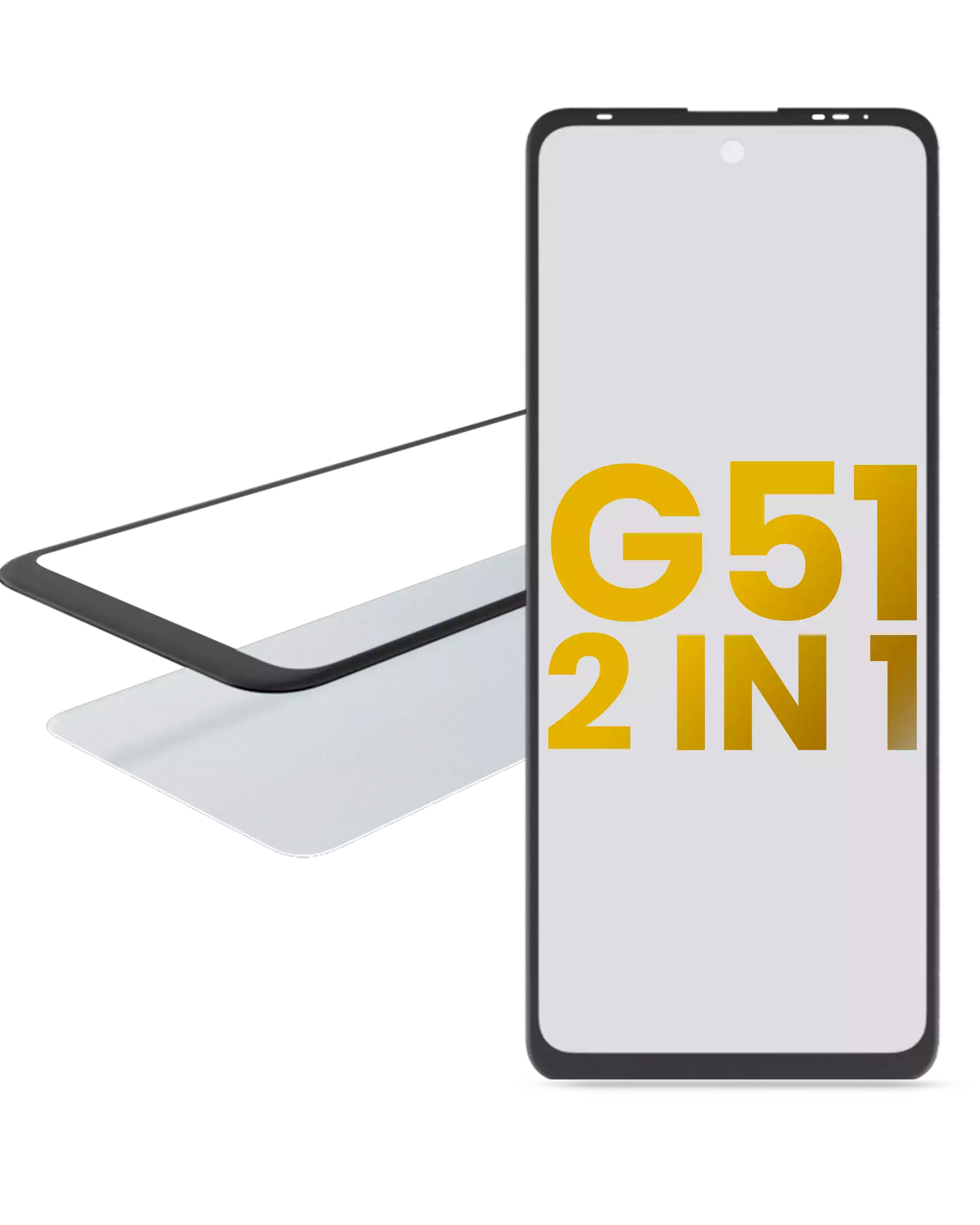 2 in 1 Front Glass With OCA Pre-Installed For Motorola Moto G51 5G (XT2171 / 2021) replacement part SKU 107082060741 image 1