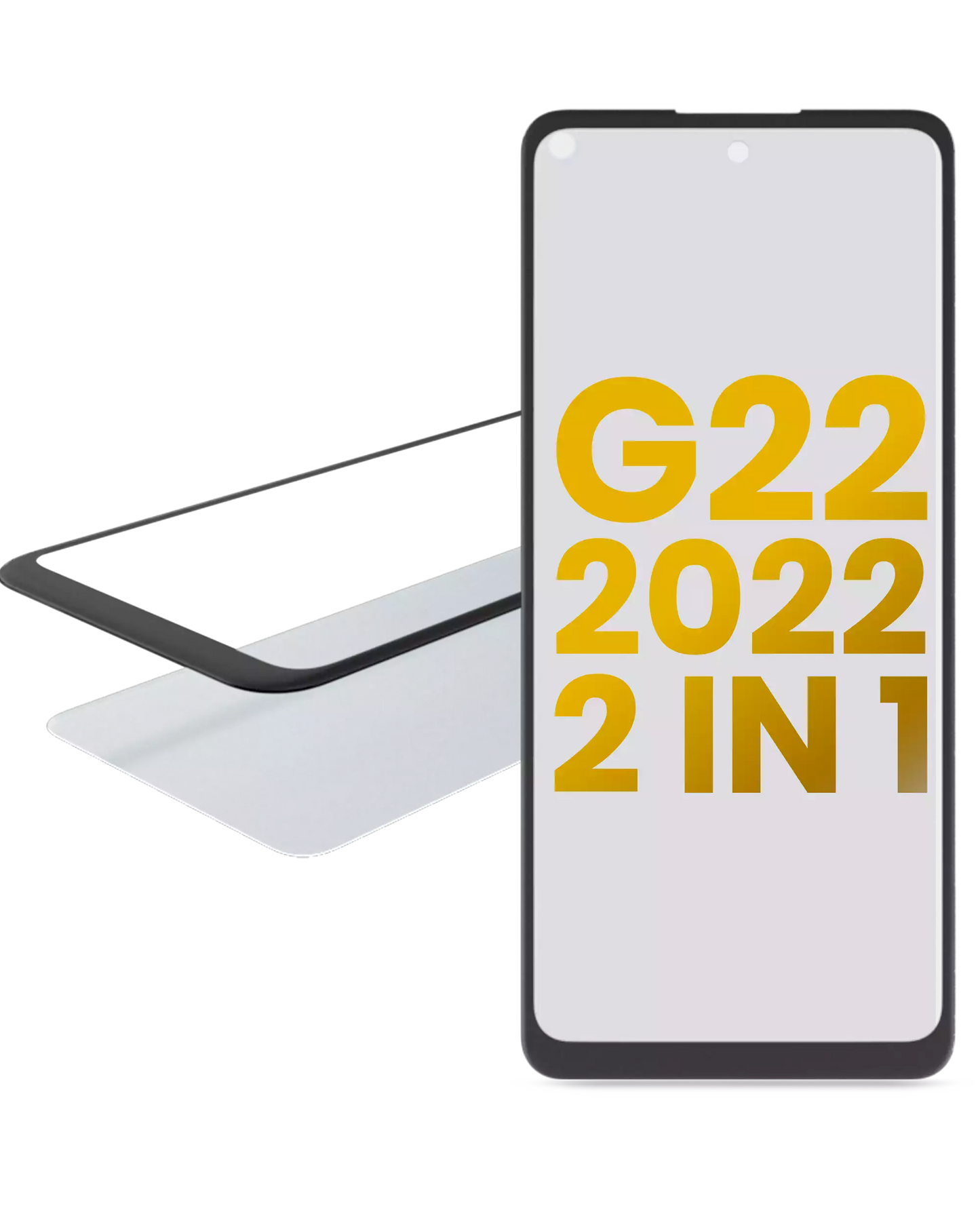 2 in 1 Front Glass With OCA Pre-Installed For Motorola Moto G22 (XT2231 / 2022) replacement part SKU 107082060732 image 1